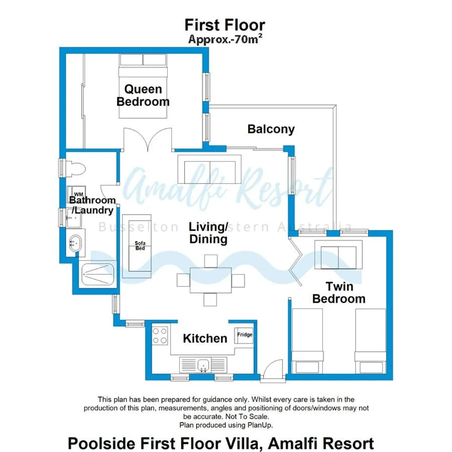 Floor plan in Amalfi Resort Busselton's Best Kept Secret