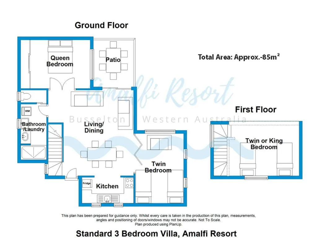 Floor plan in Amalfi Resort Busselton's Best Kept Secret