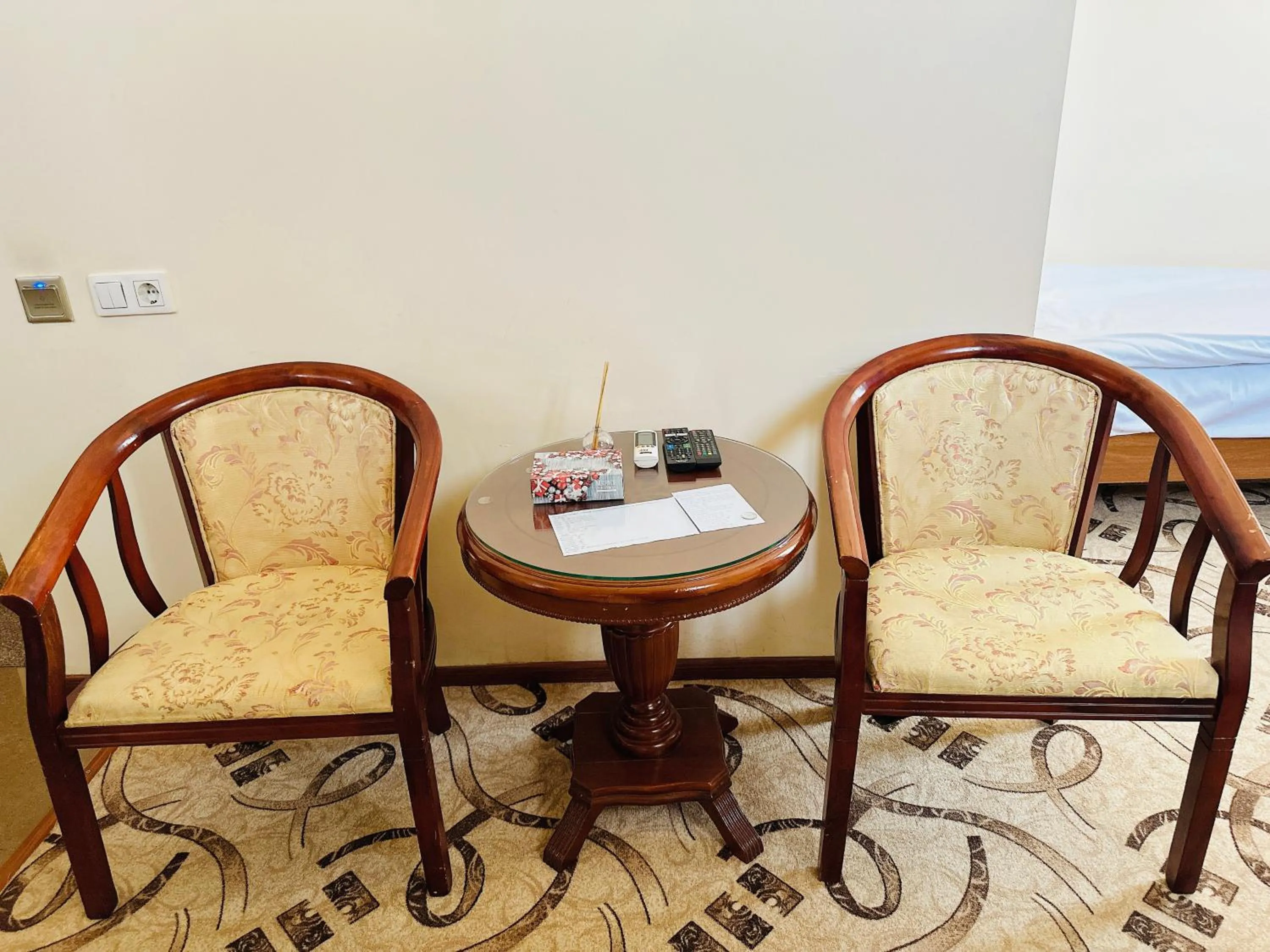 Seating area in SD Hotel