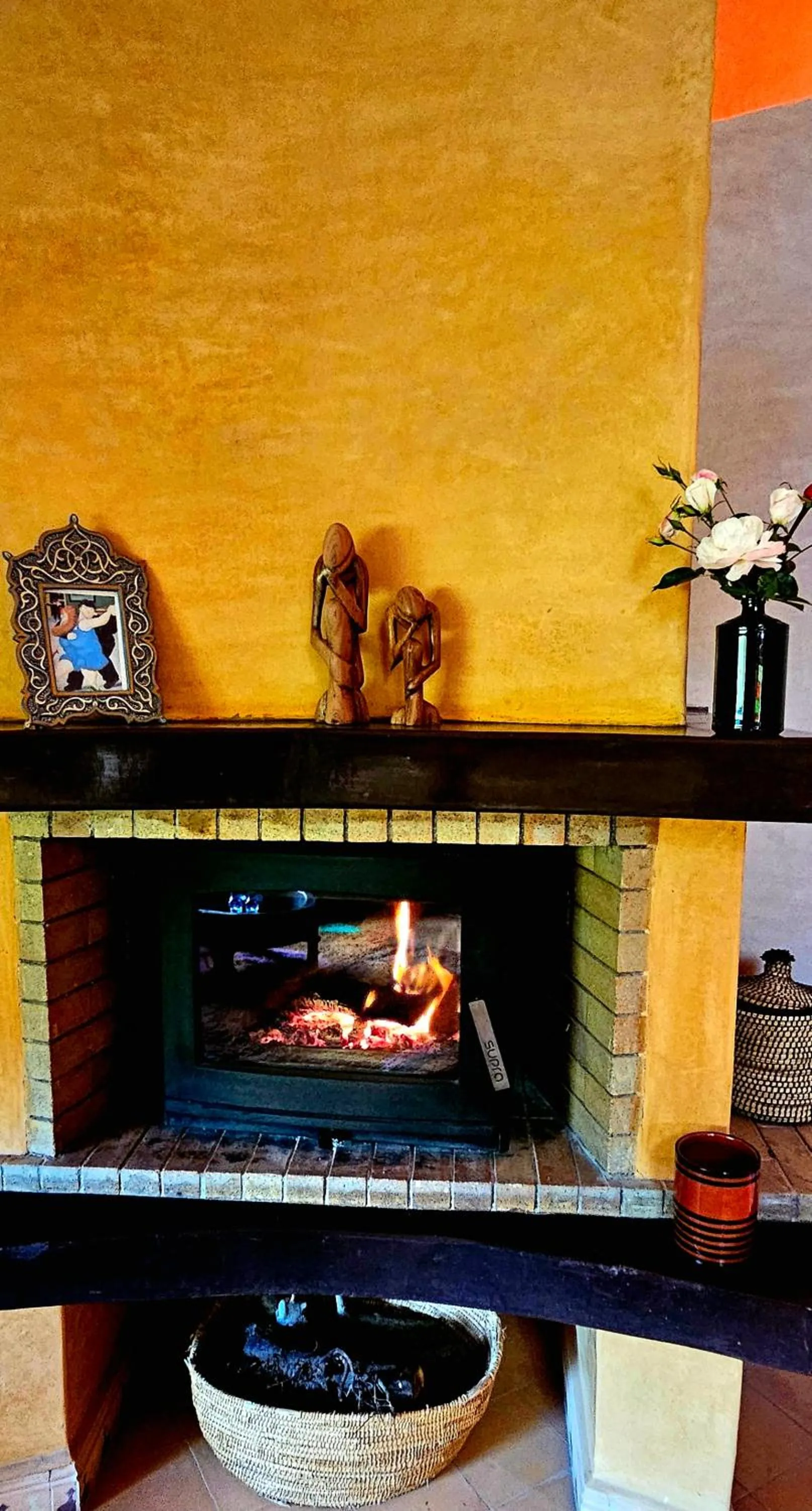 fireplace in Casa Taos