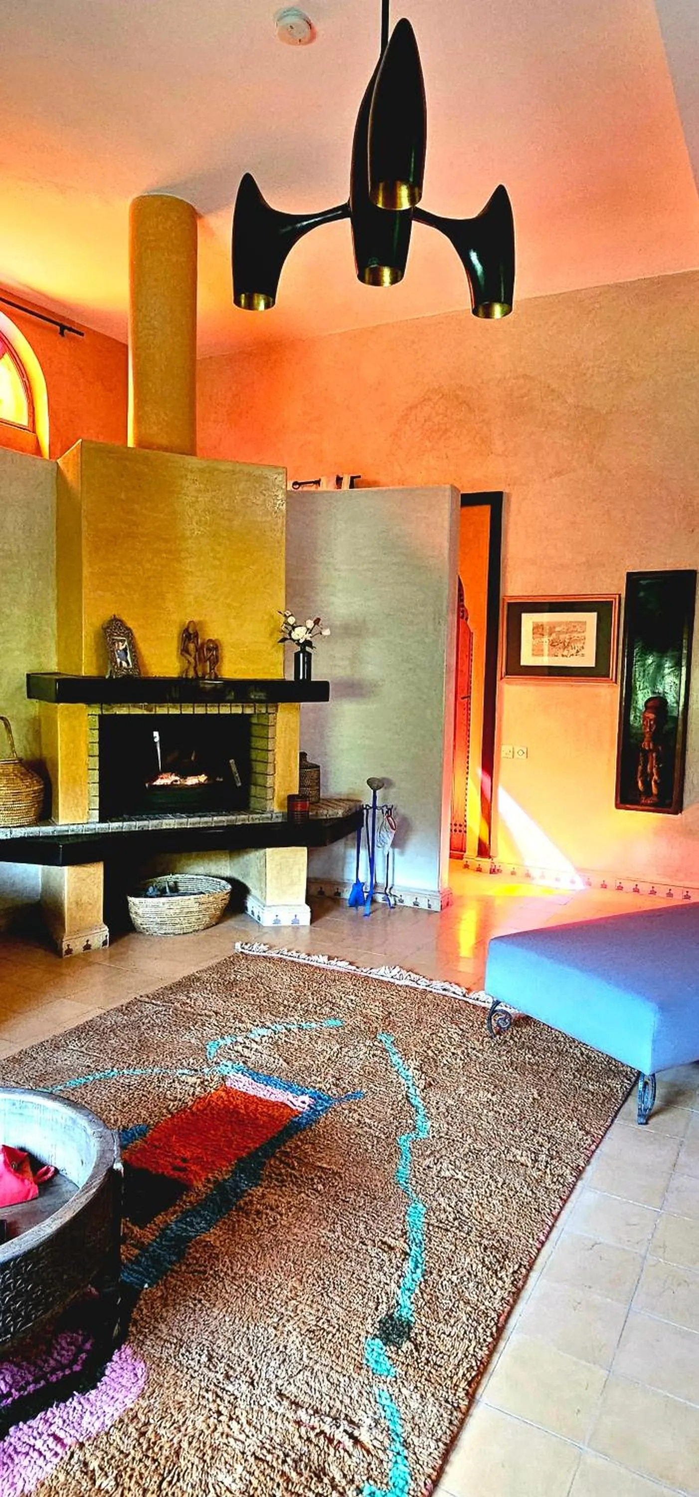 fireplace in Casa Taos
