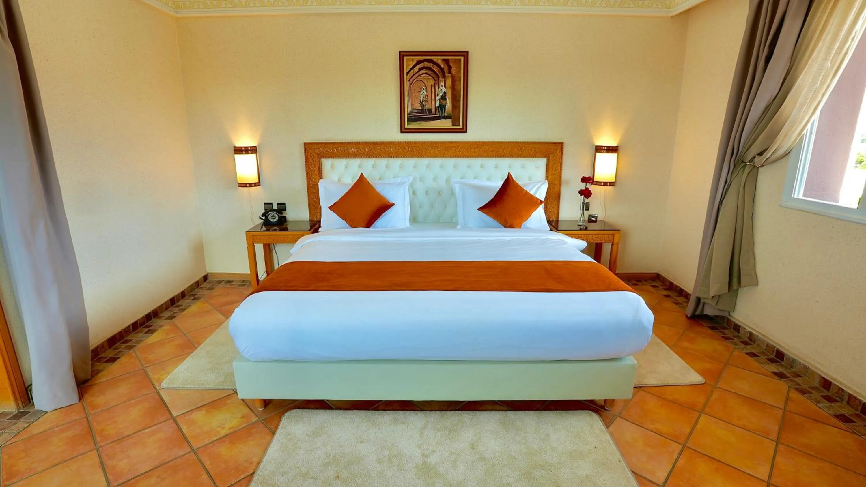 Bed in Hotel Menzeh Dalia