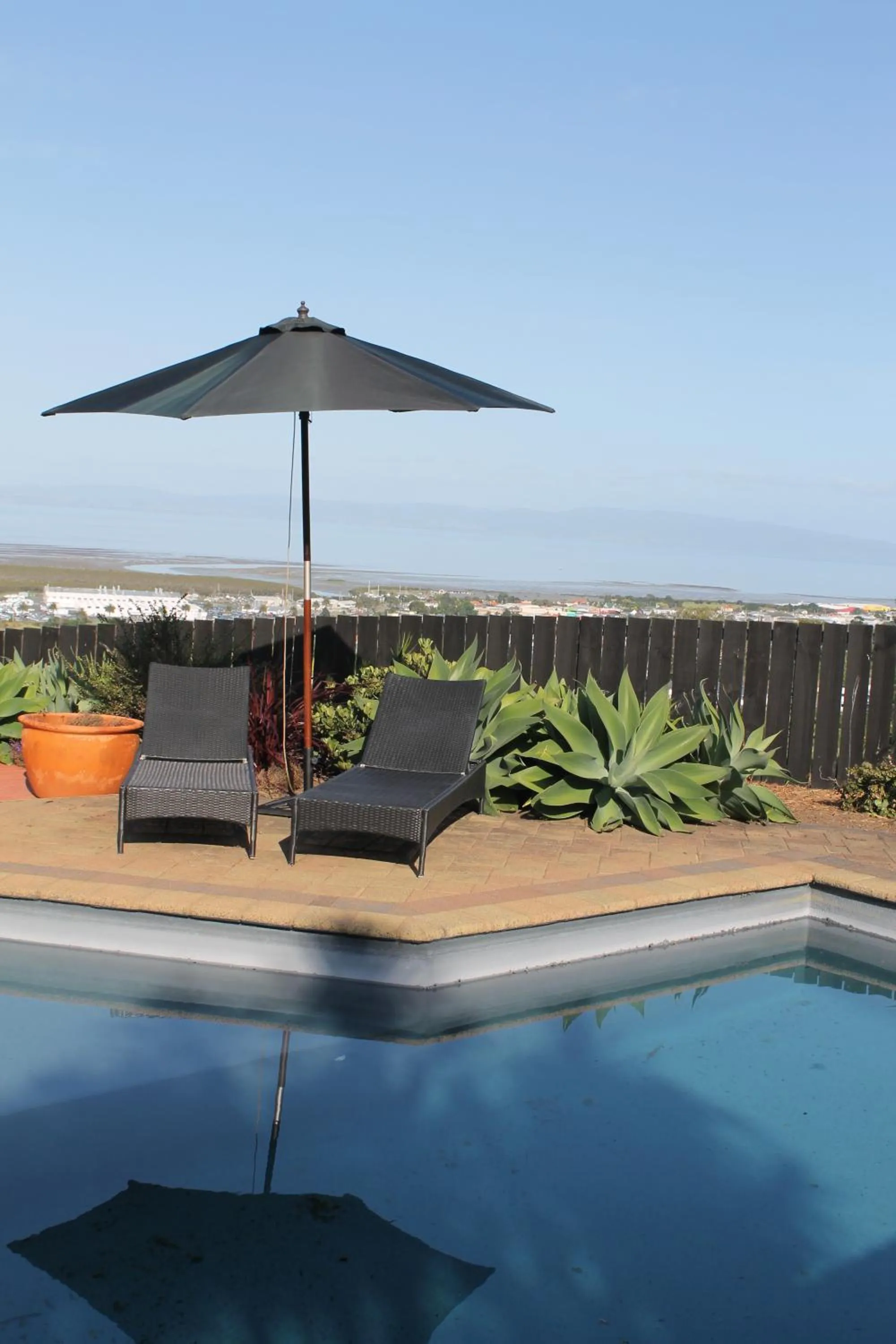 Pool view in Chartré Manor B&B