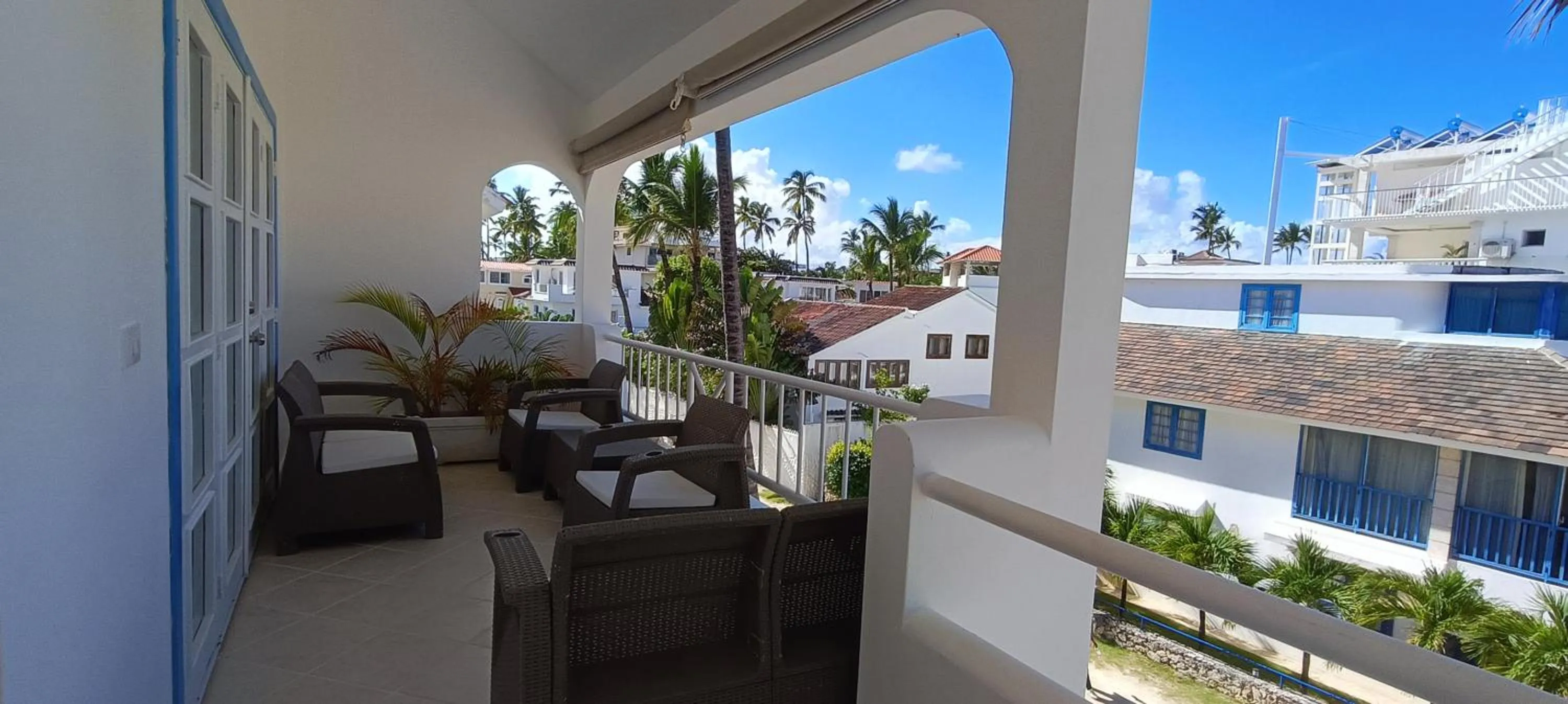 Patio in Flor del Mar Condo Punta Cana Beachfront