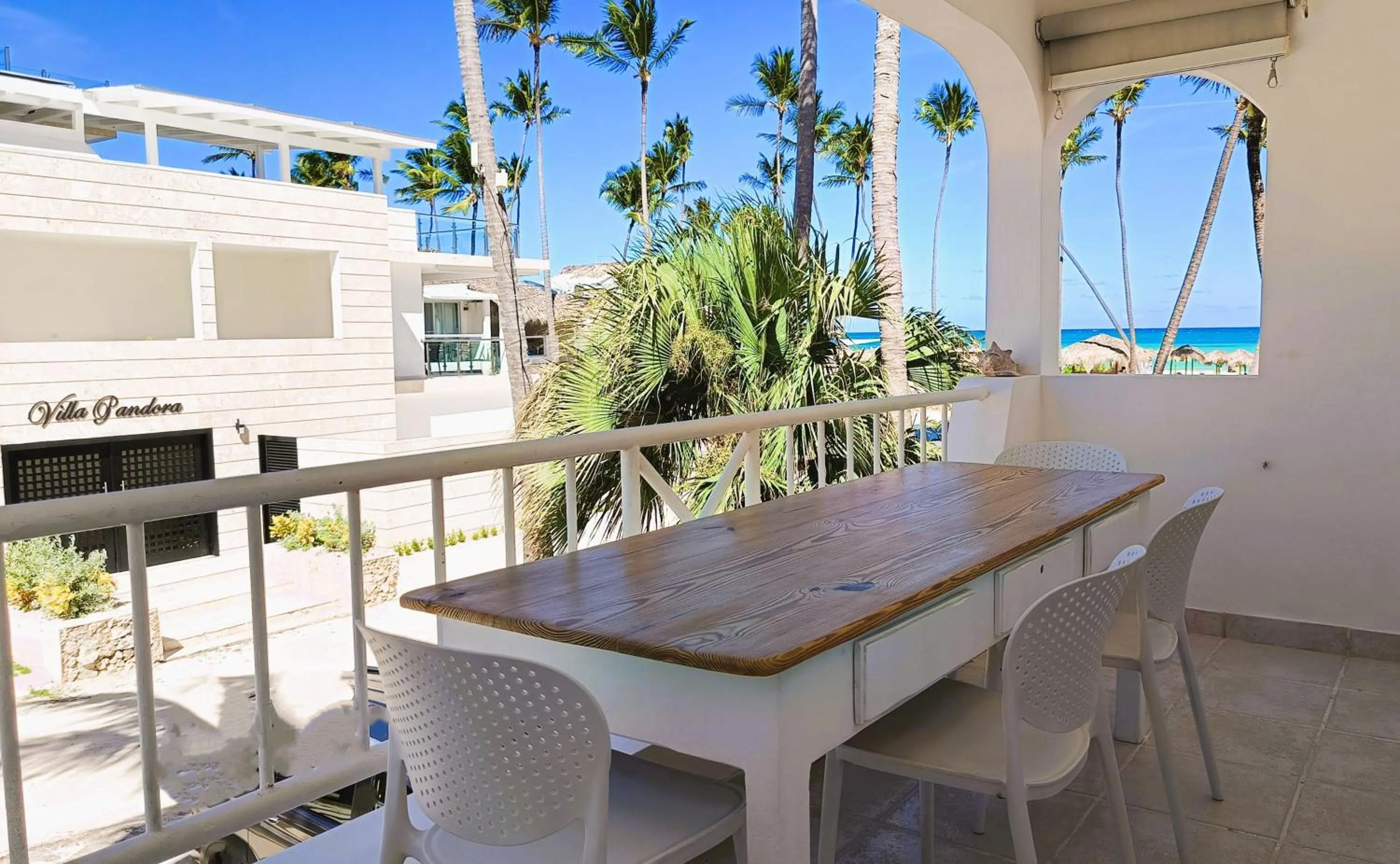 Patio in Flor del Mar Condo Punta Cana Beachfront