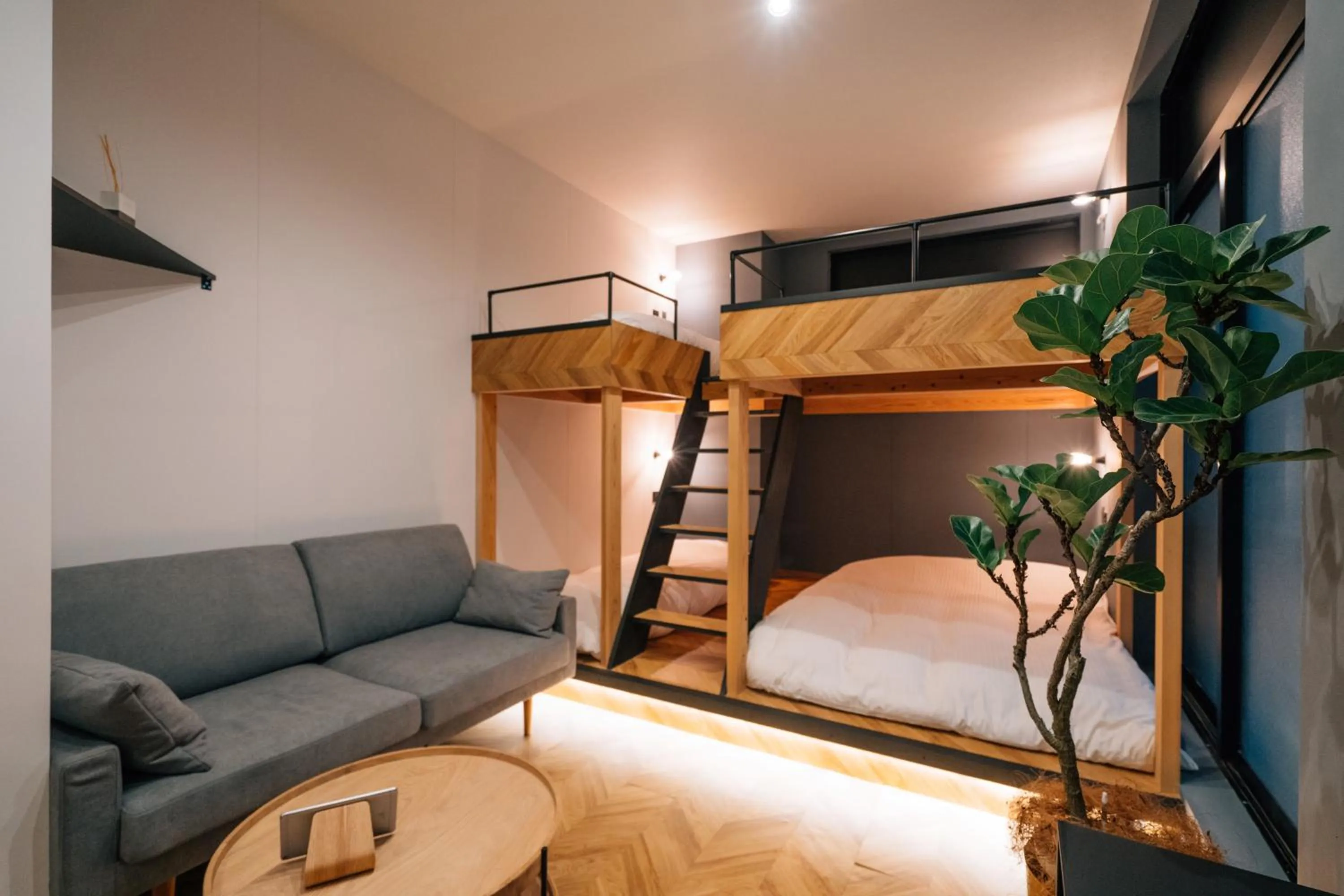 Living room, Bed in mizuka Daimyo 3 - unmanned hotel-