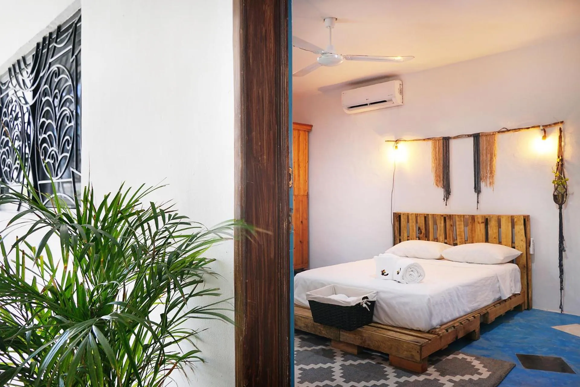 Communal lounge/ TV room, Bed in Red Panda Hostal