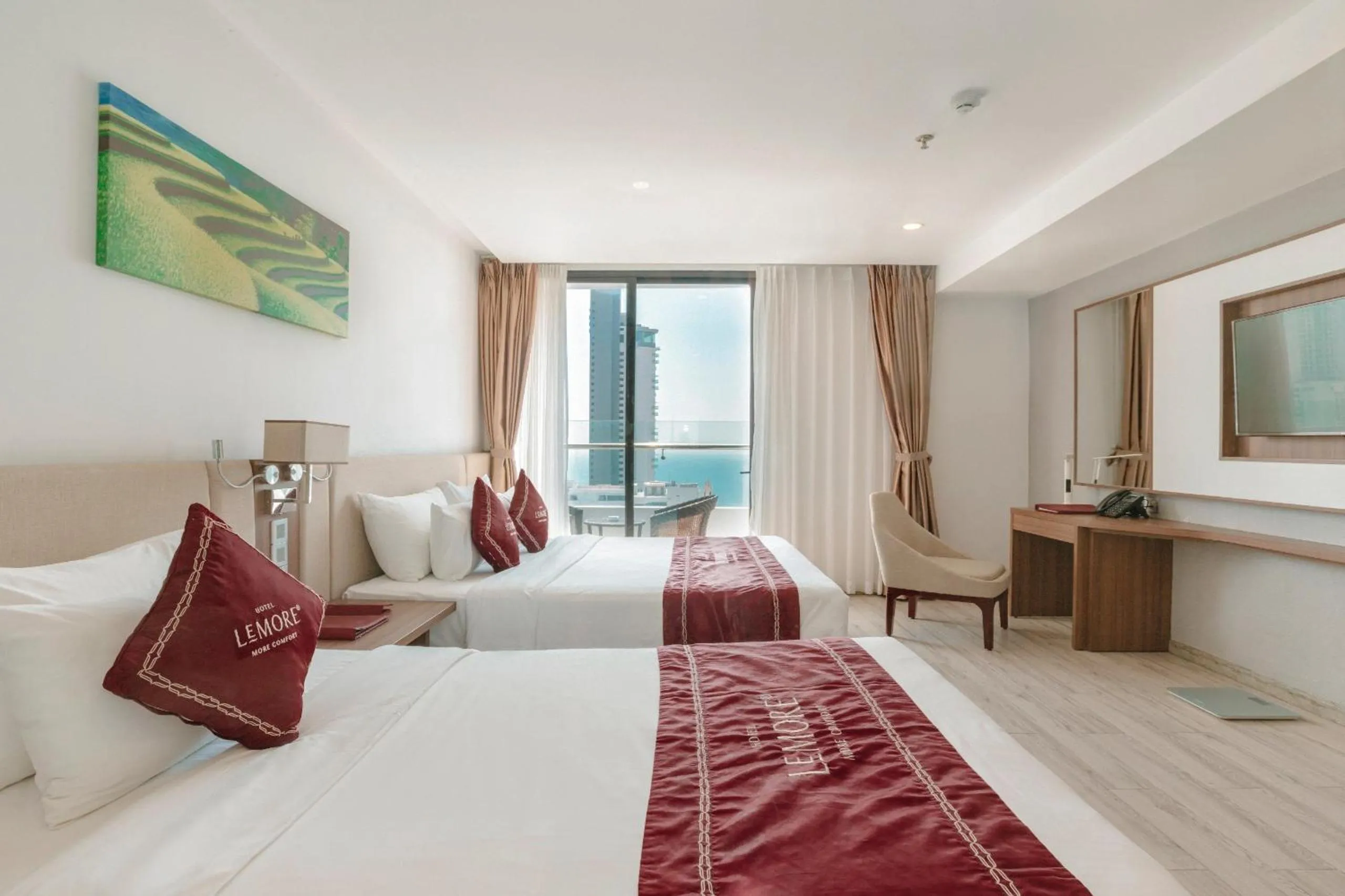 Bed in LeMore Hotel Nha Trang