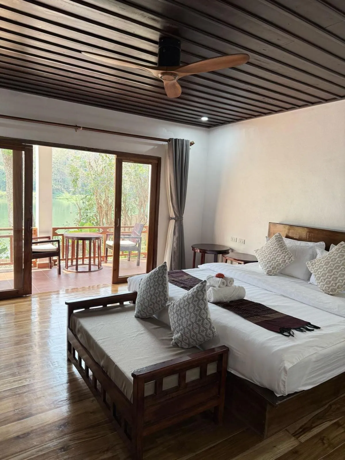 Bed in Nam ou view villa