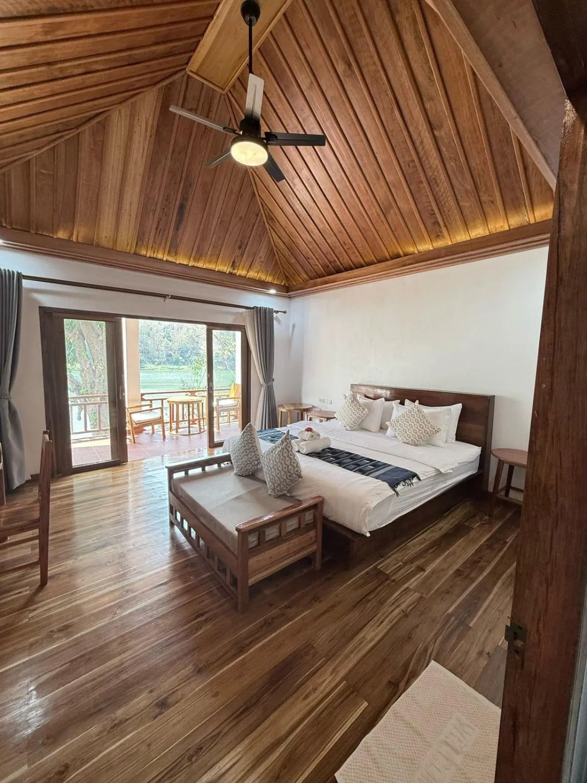 Bed in Nam ou view villa