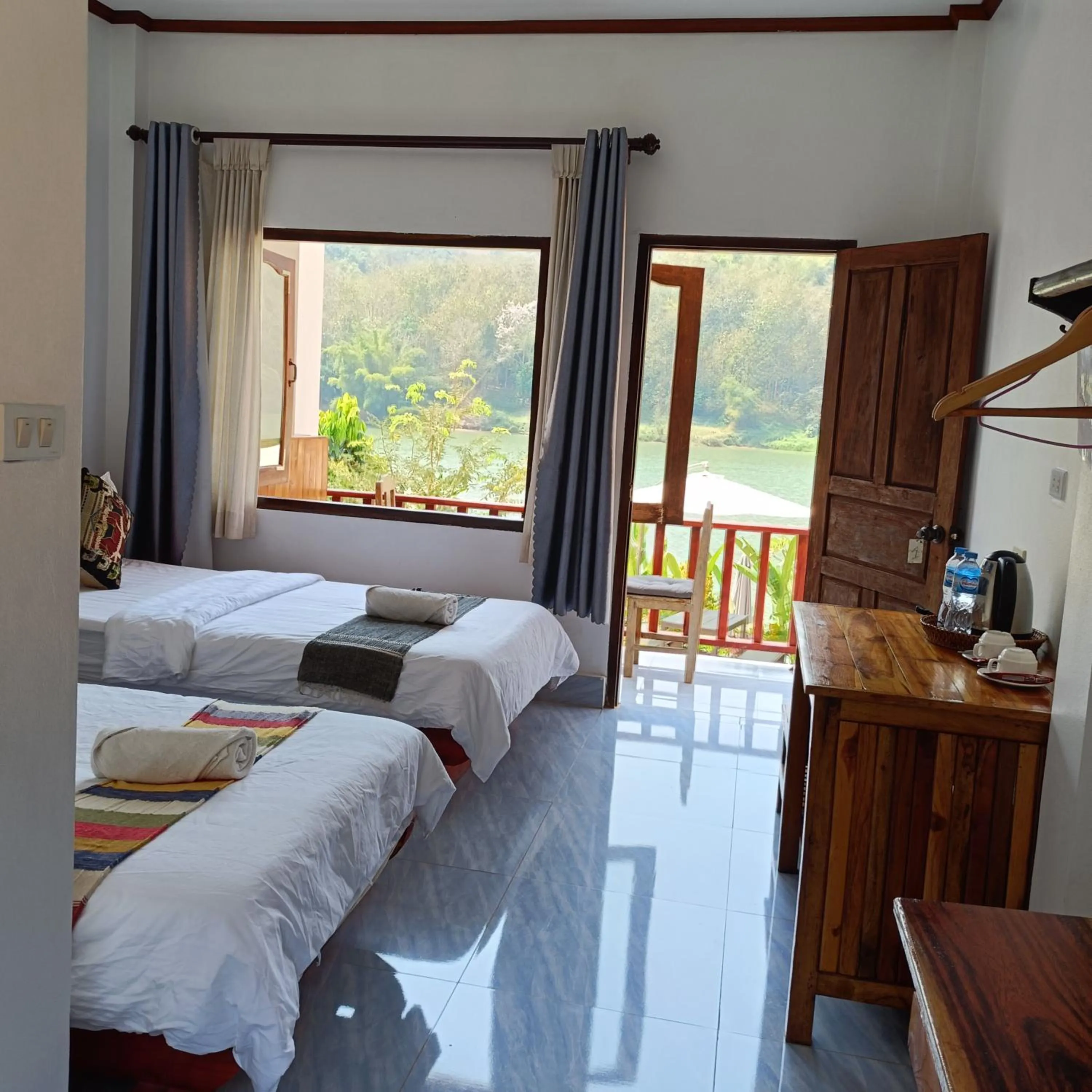 Bed in Nam ou view villa