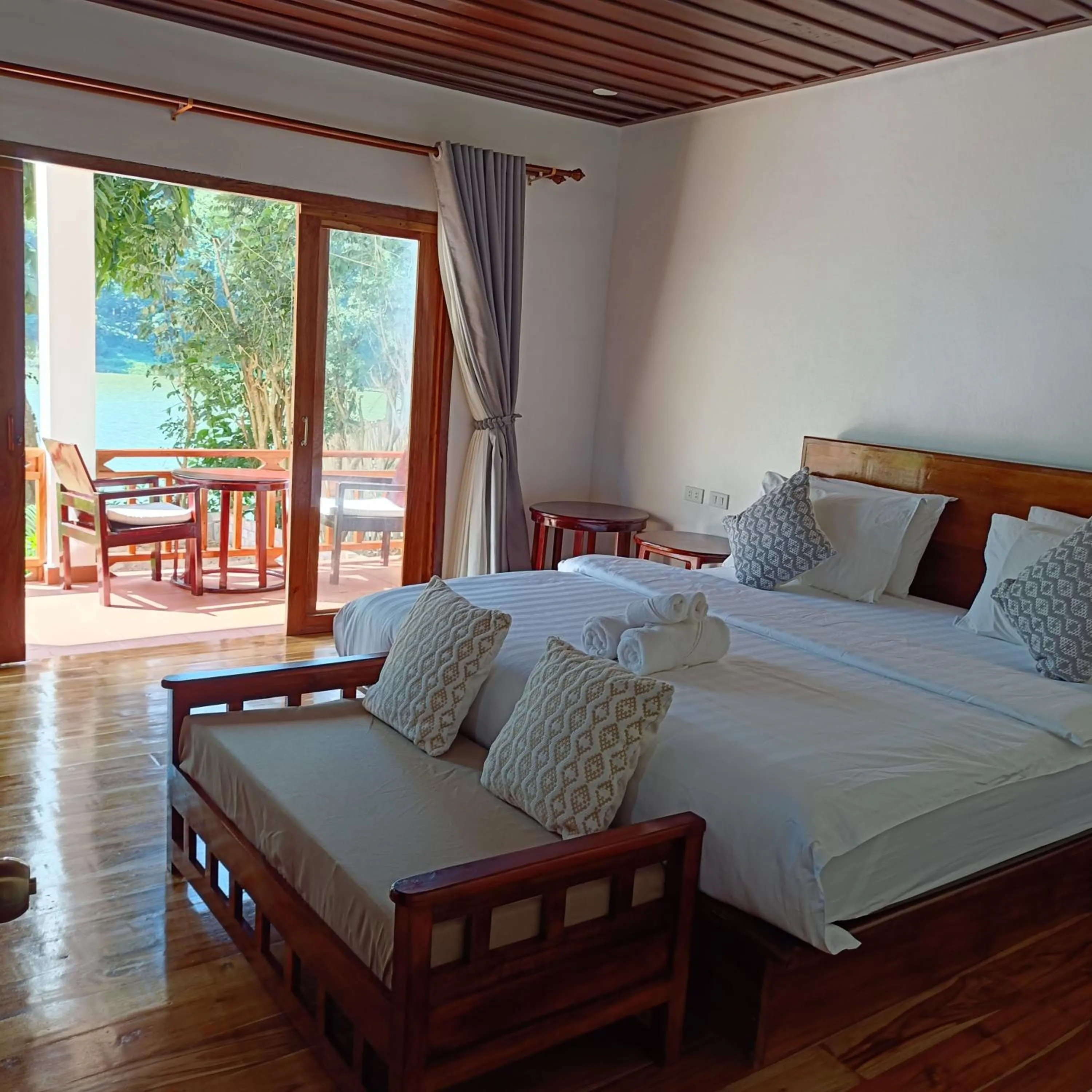 Bed in Nam ou view villa