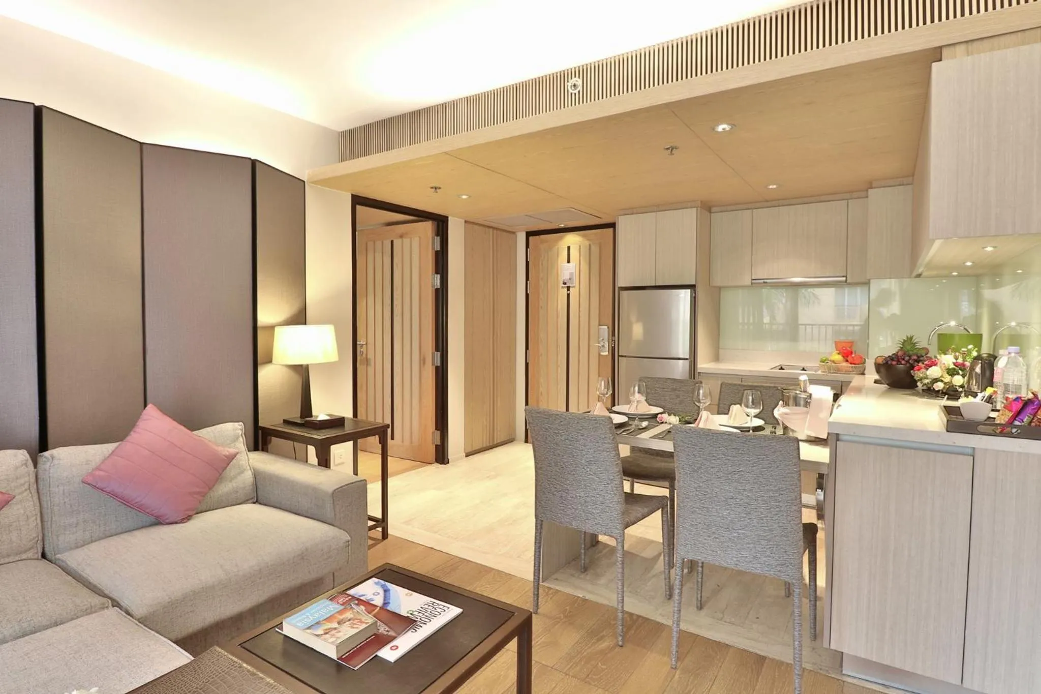 Living room in Arcadia Suites Bangkok