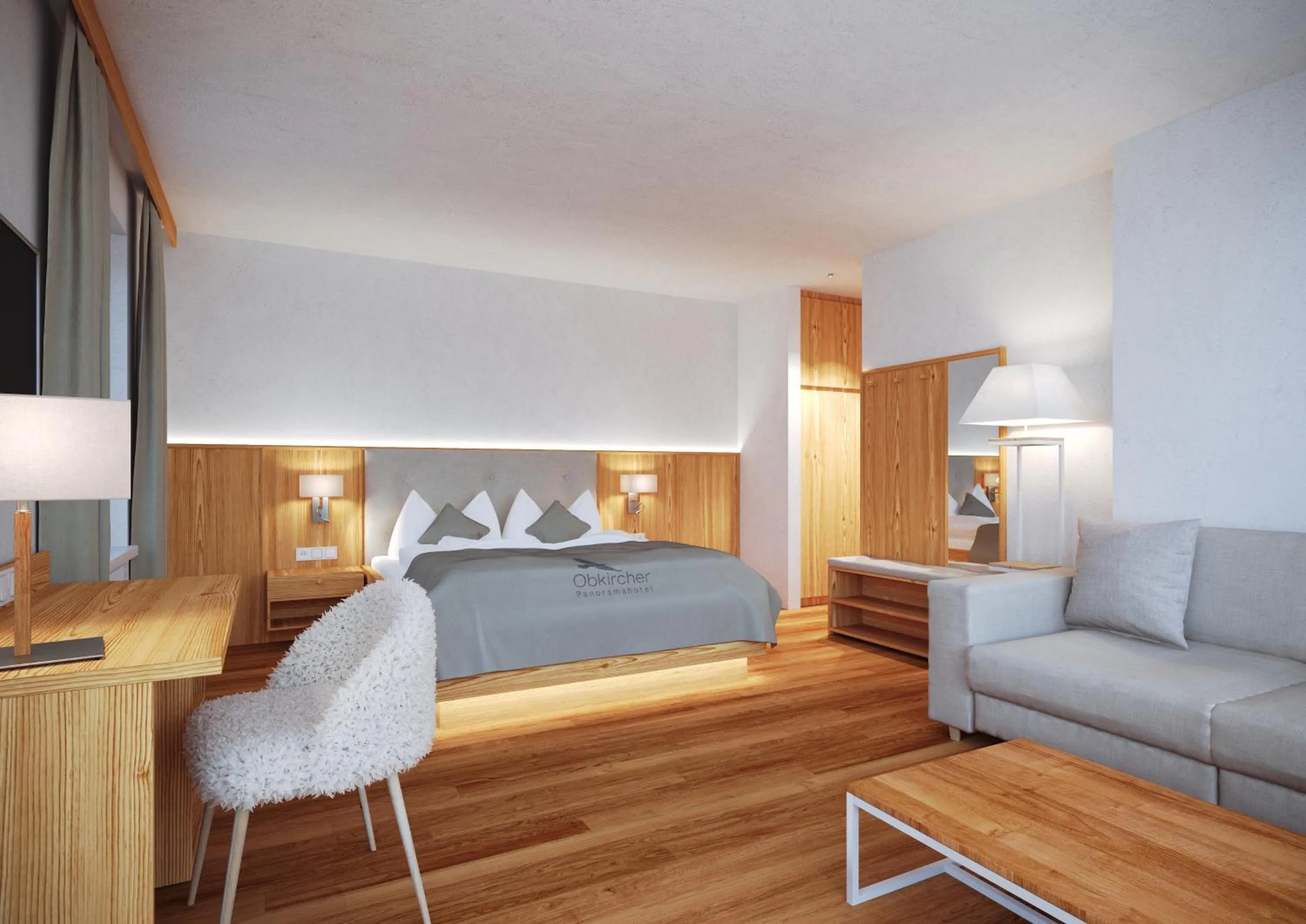 Bed in Panoramahotel Obkircher