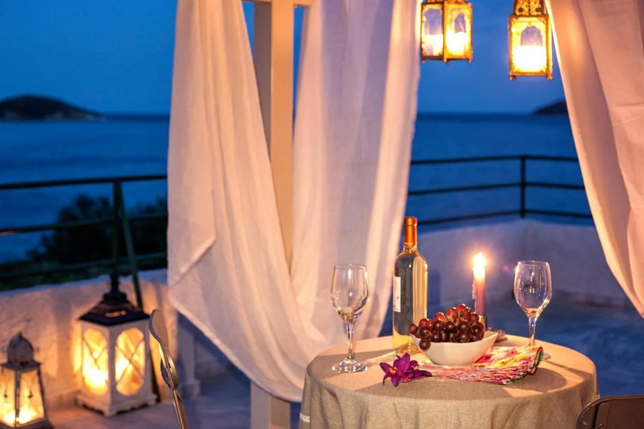 Balcony/Terrace in Nimfi Hotel, Skiathos