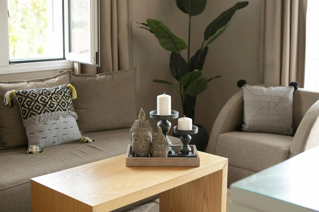 Seating area in Nimfi Hotel, Skiathos