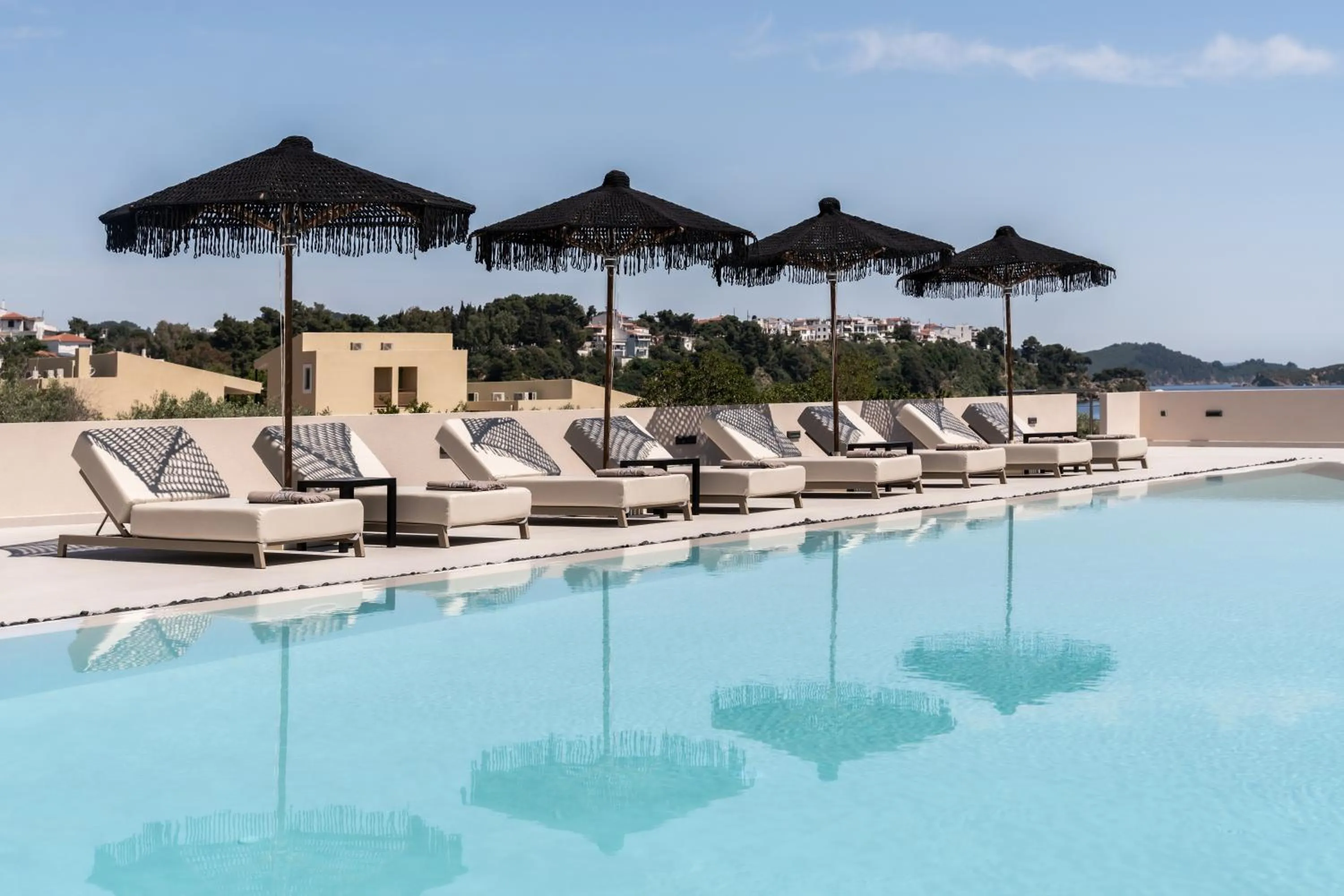 Pool view in Nimfi Hotel, Skiathos