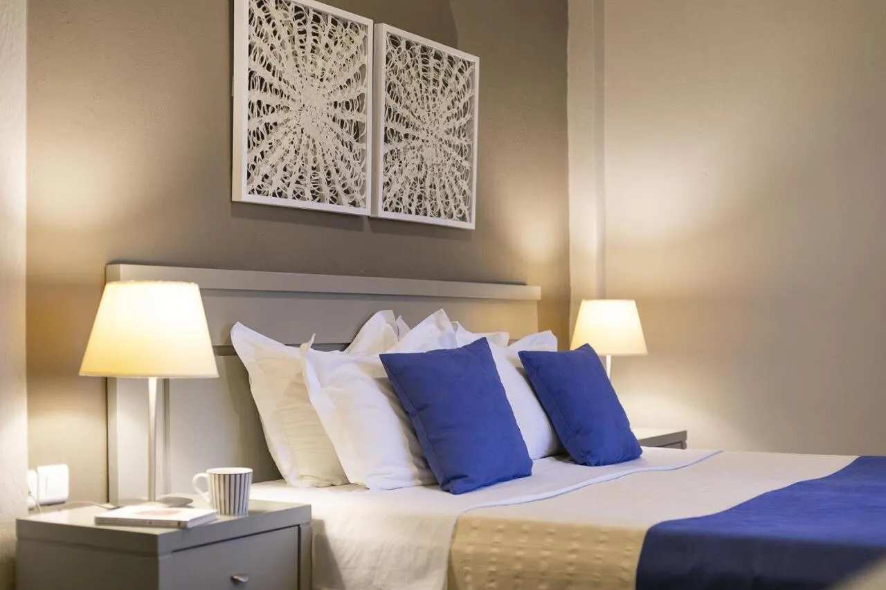 Bedroom, Bed in Nimfi Hotel, Skiathos