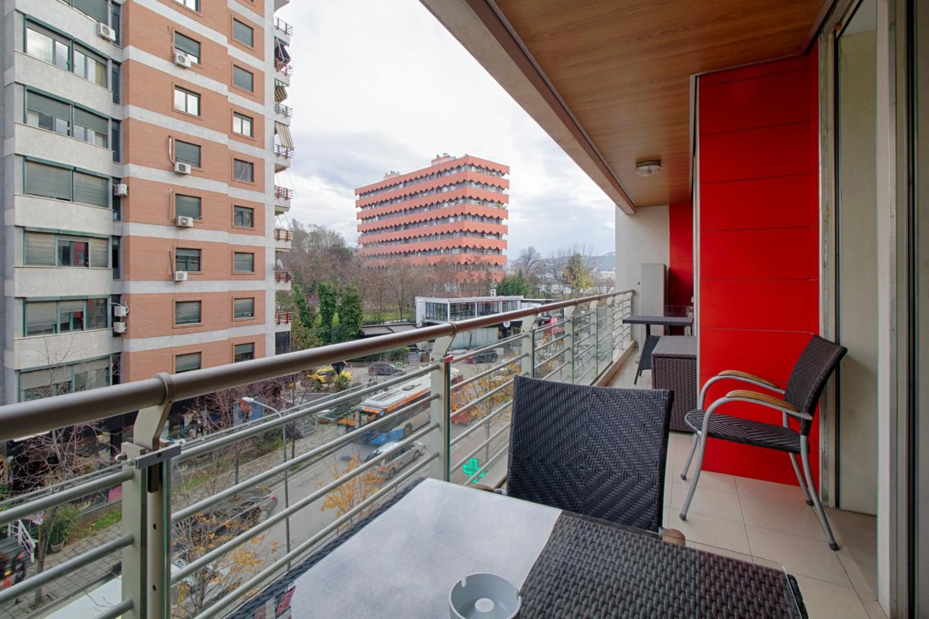 Balcony/Terrace in The Rooms Serviced Apartments Tirana