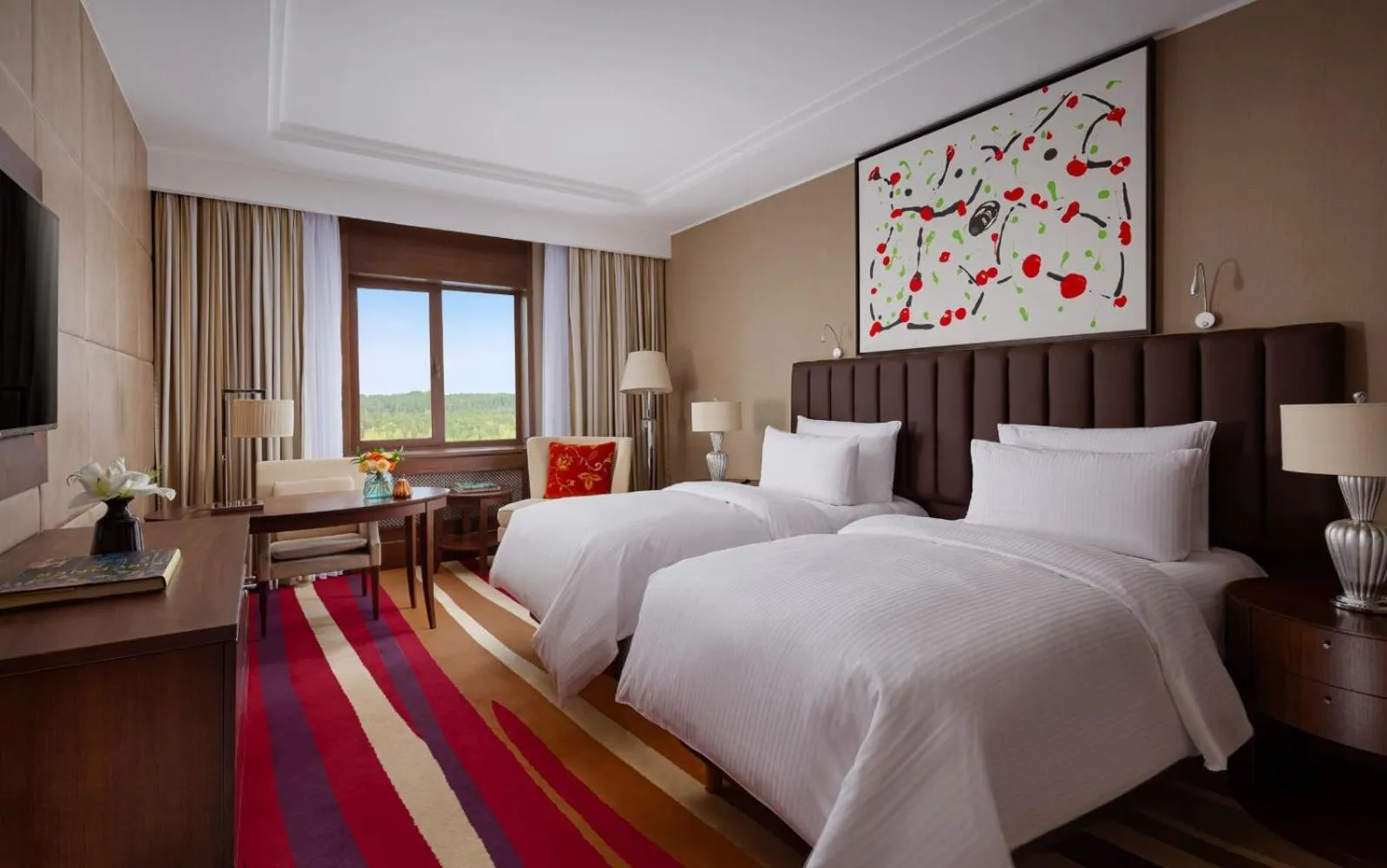 View (from property/room), Bed in Rixos Borovoe