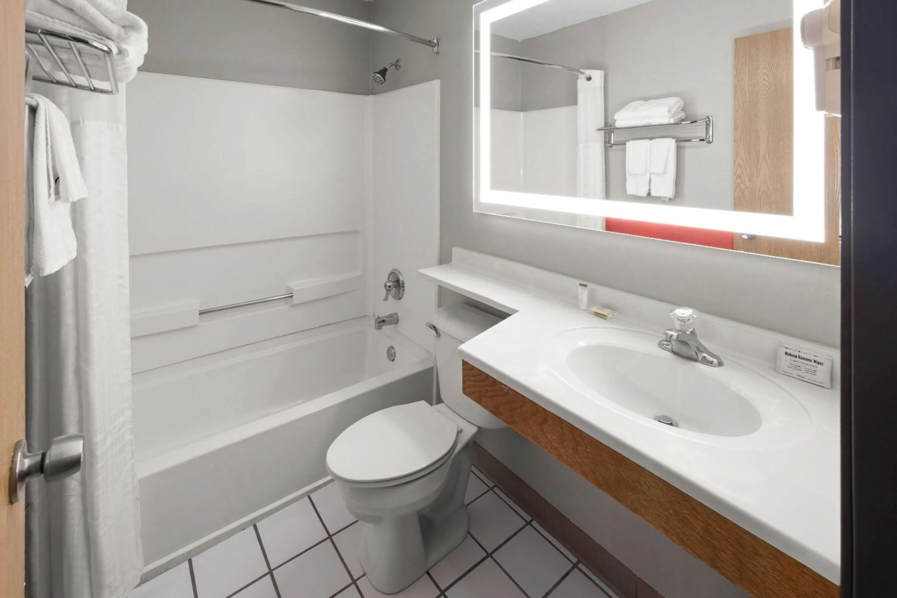 Bathroom in Super 8 by Wyndham New Stanton