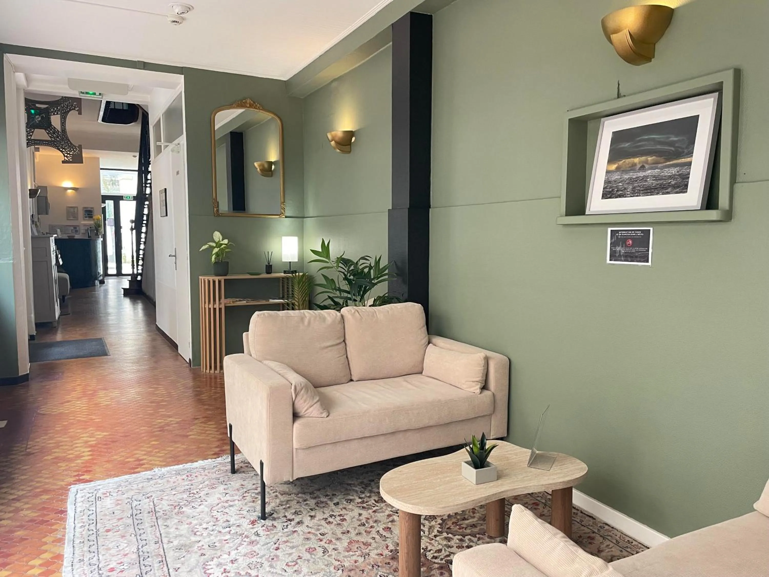 Seating area in Hotel de Paris