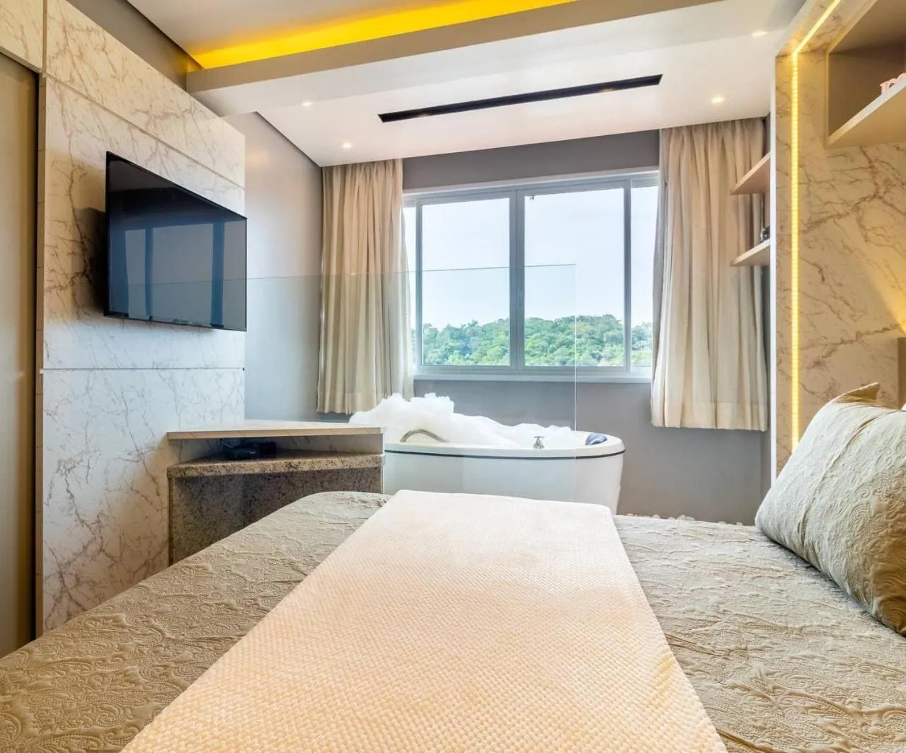 Bed in Pousada Natribus Rosa