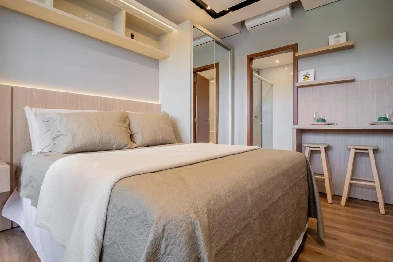 Bed in Pousada Natribus Rosa