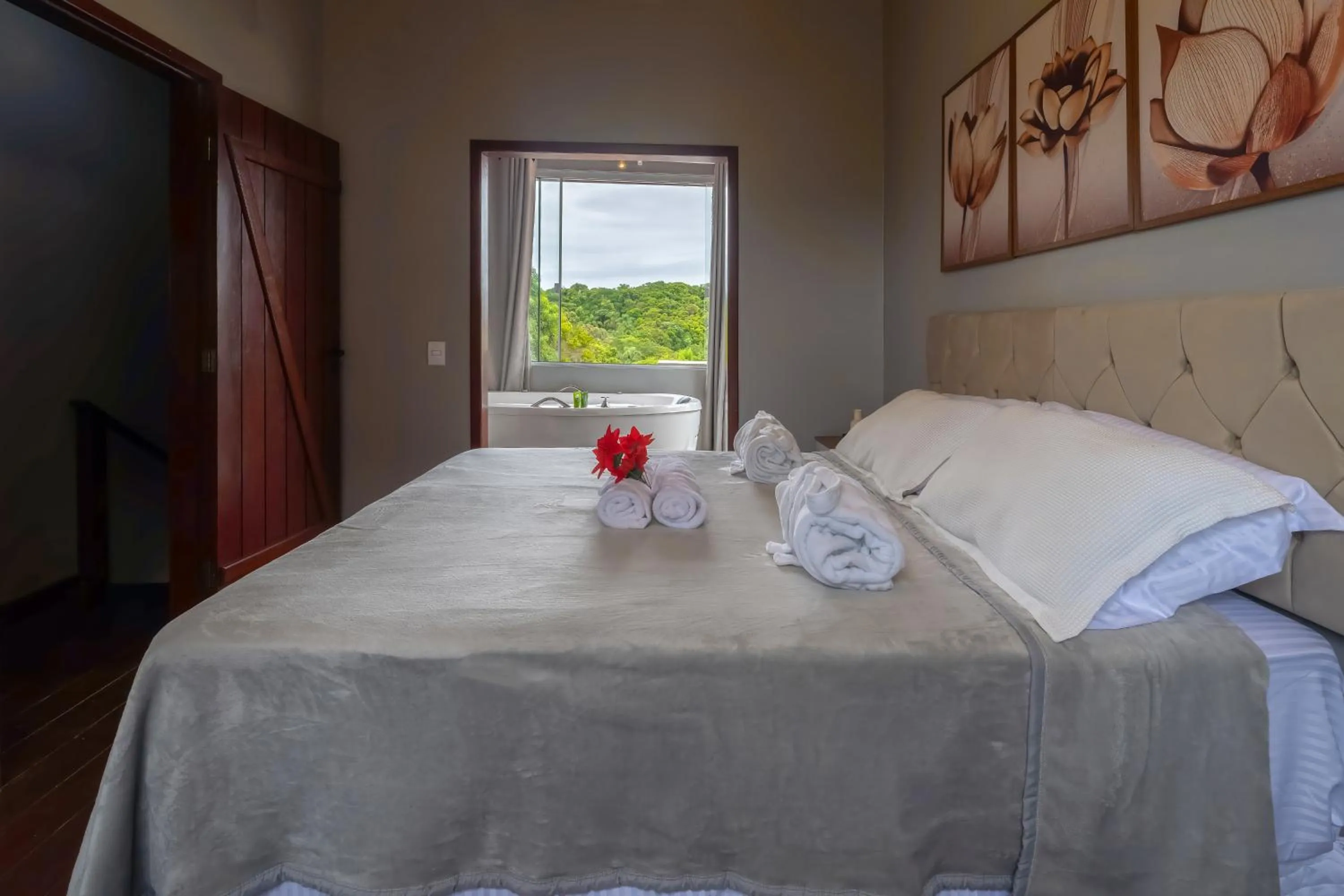 Bed in Pousada Natribus Rosa