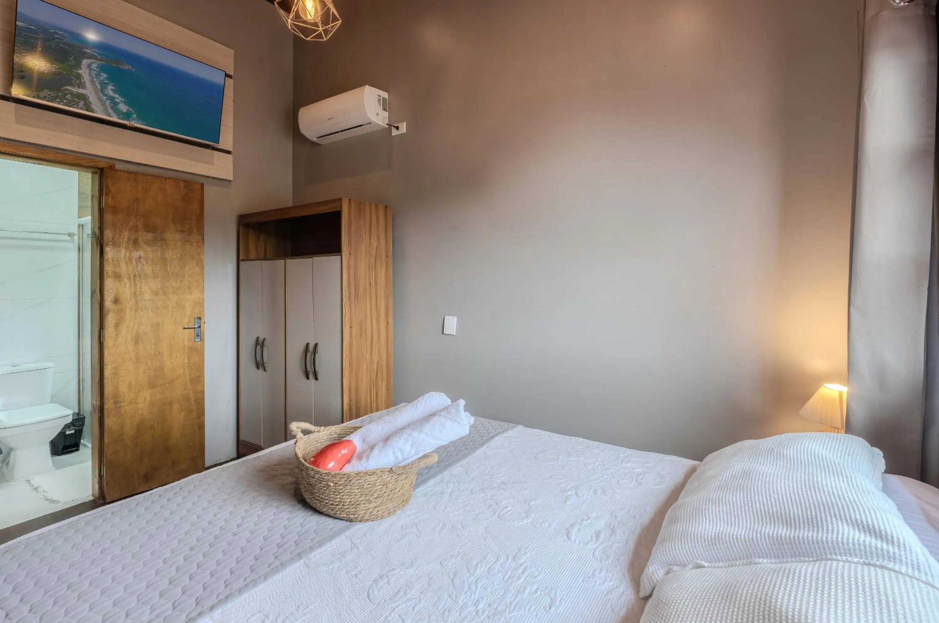 Bed in Pousada Natribus Rosa