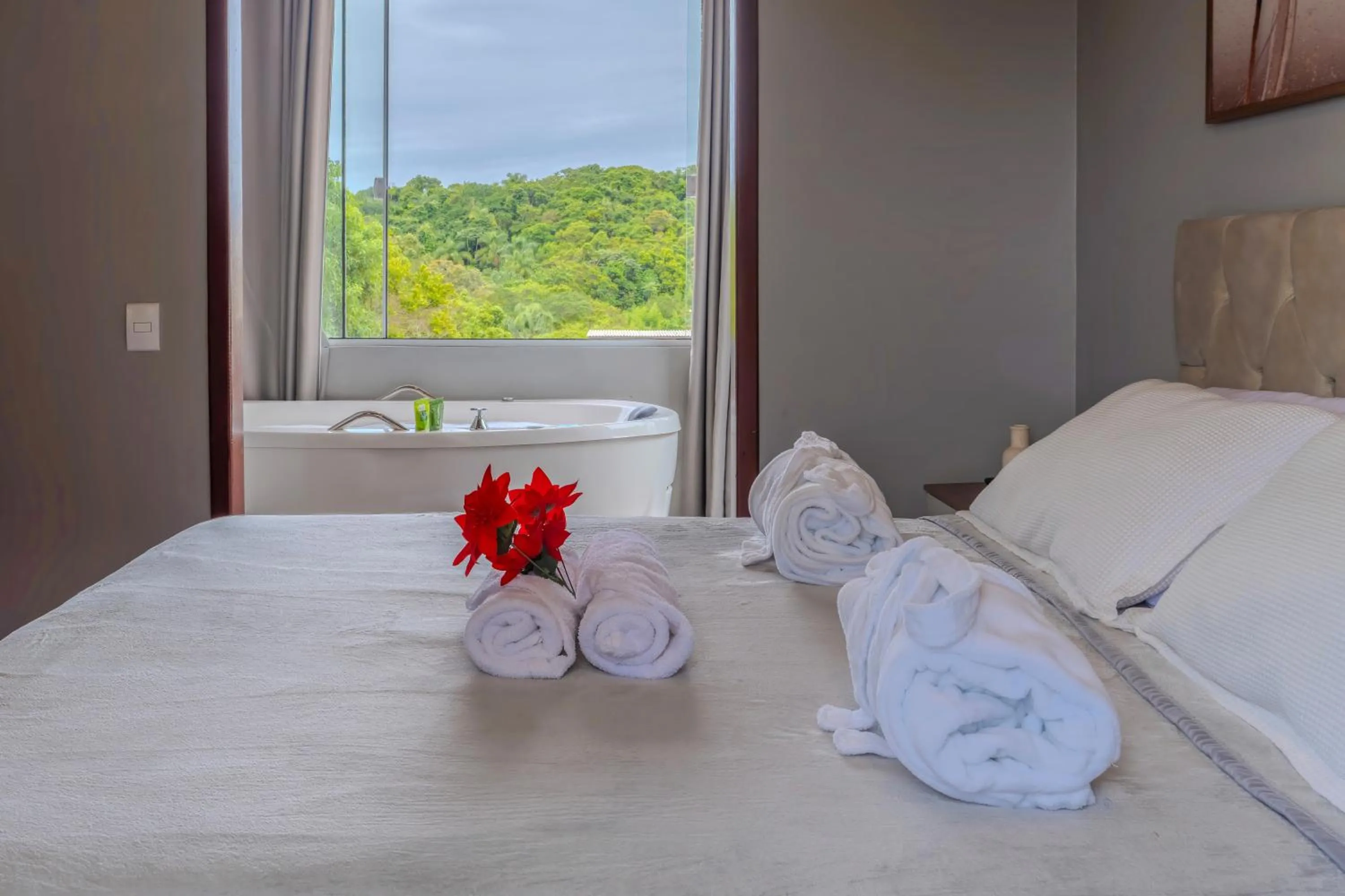 Bed in Pousada Natribus Rosa