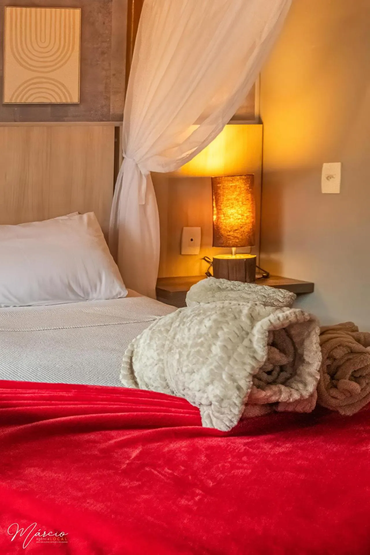 Bed in Pousada Natribus Rosa