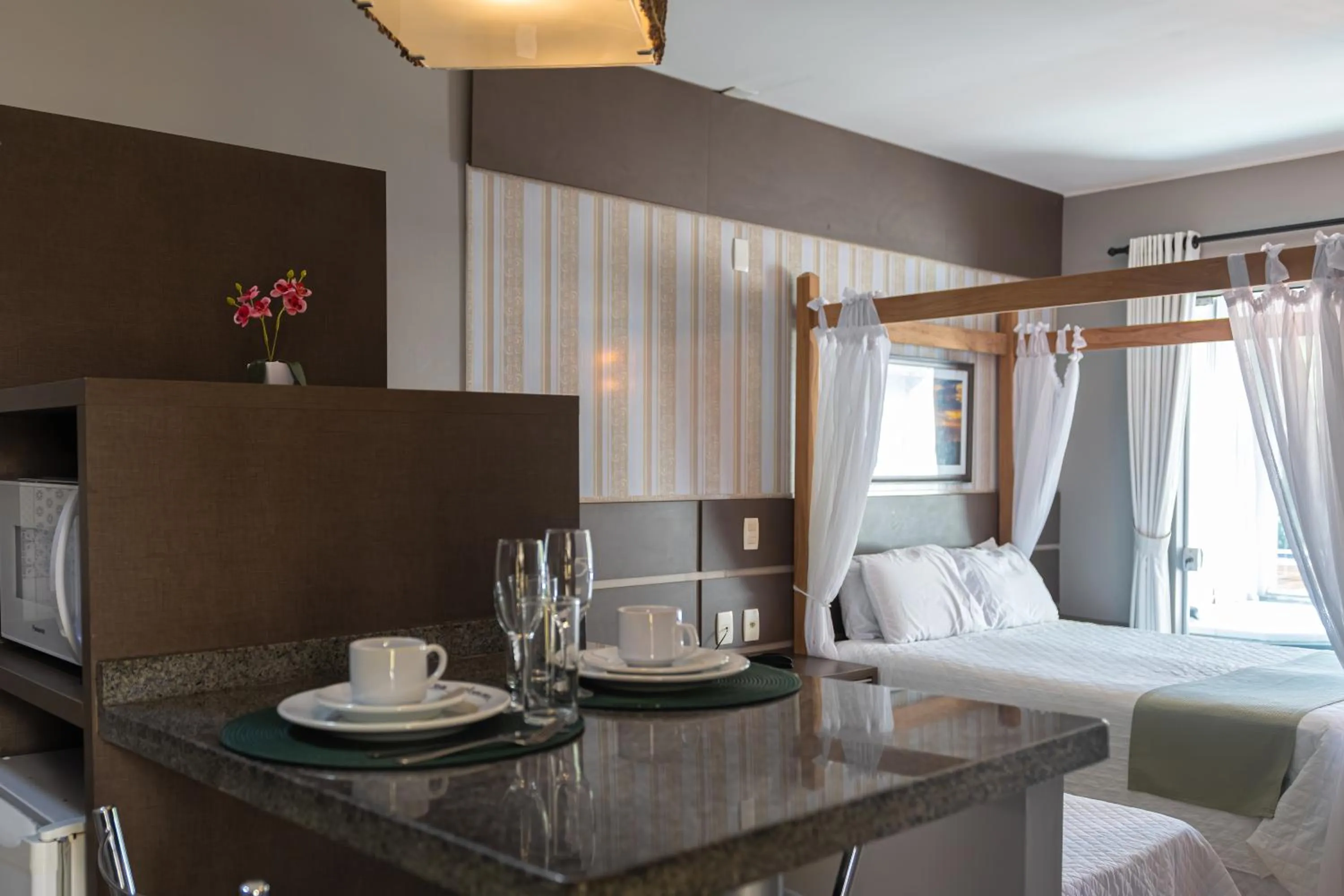 Bed in Pousada Natribus Rosa