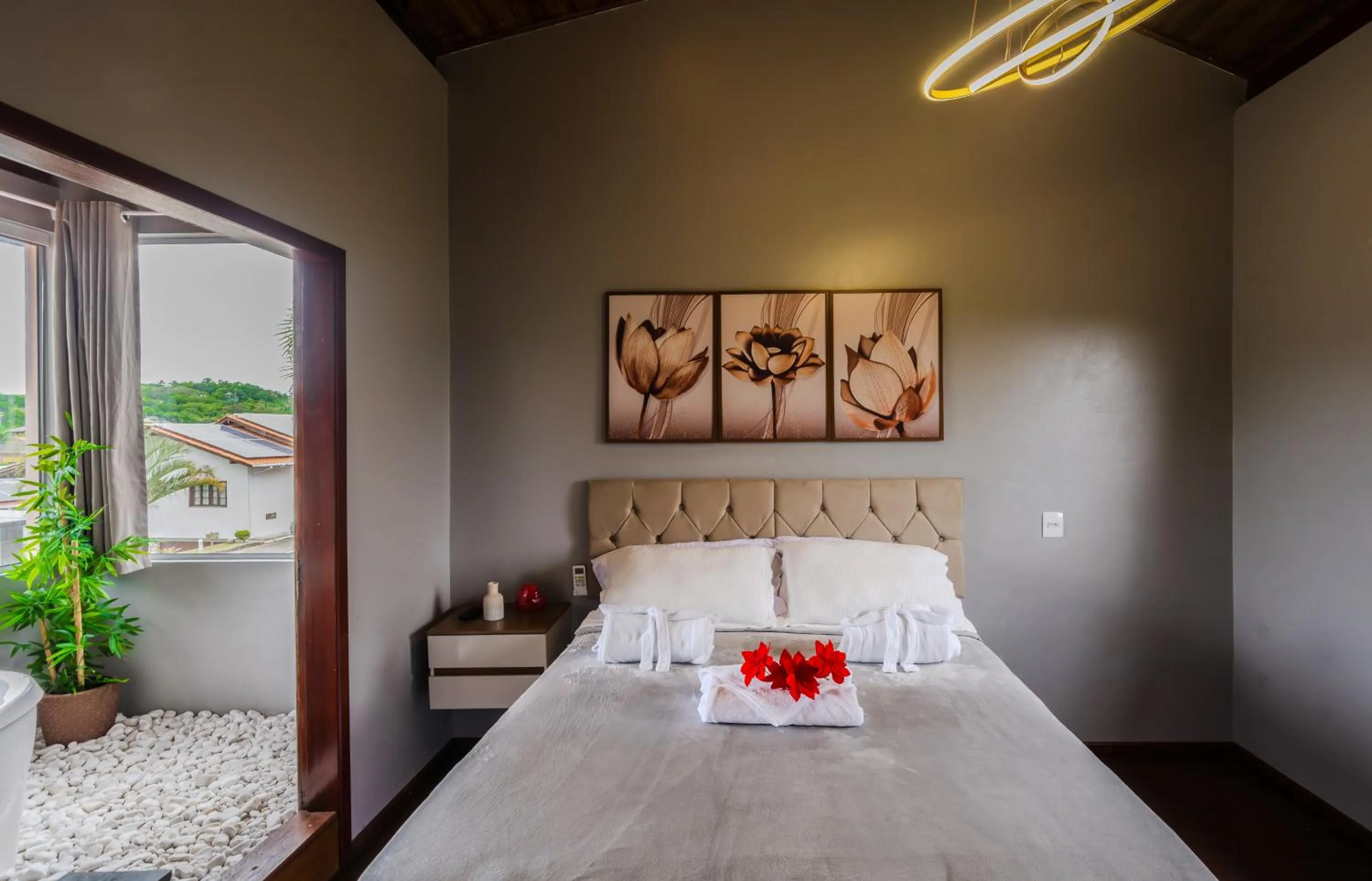 Bed in Pousada Natribus Rosa