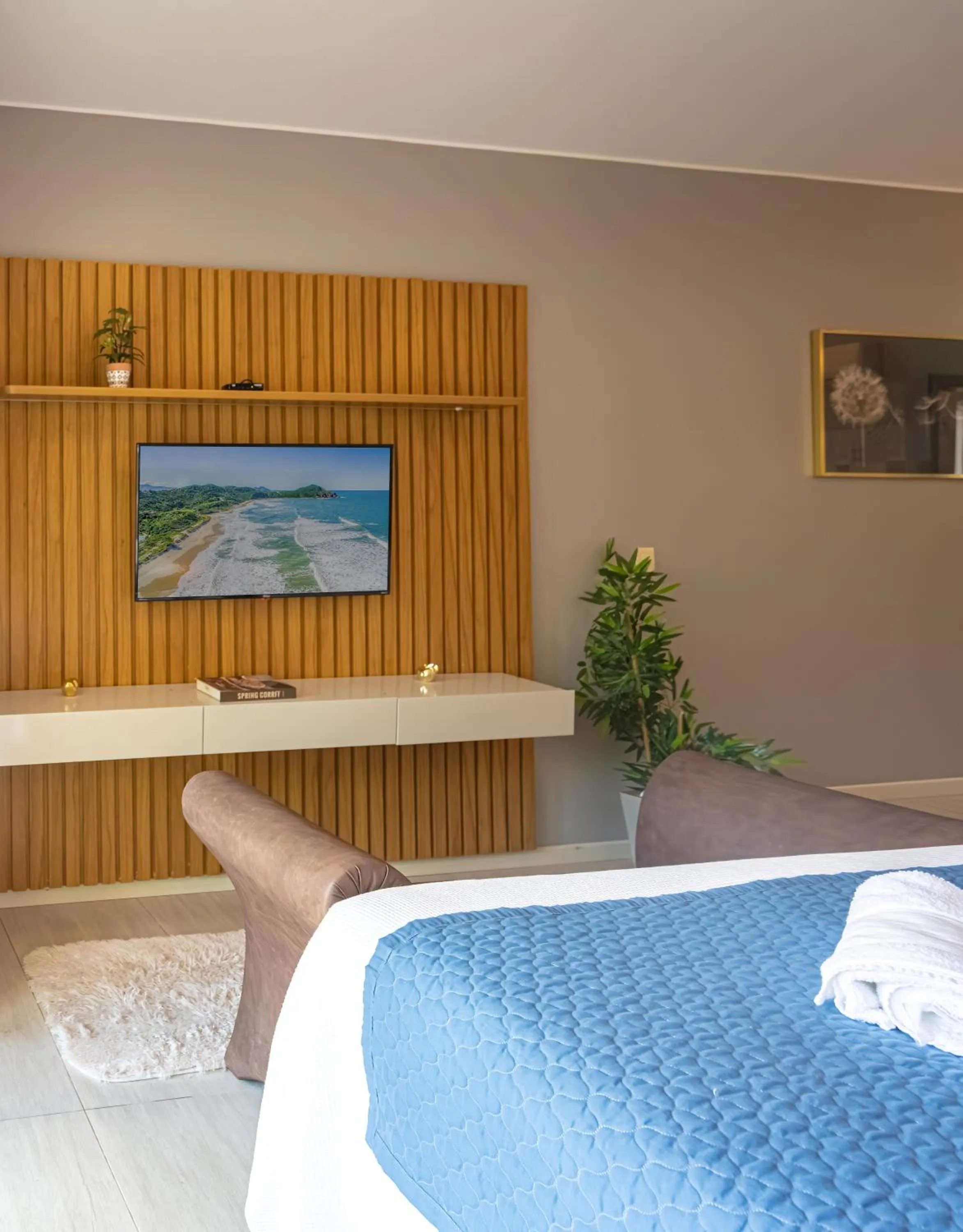 Bed in Pousada Natribus Rosa