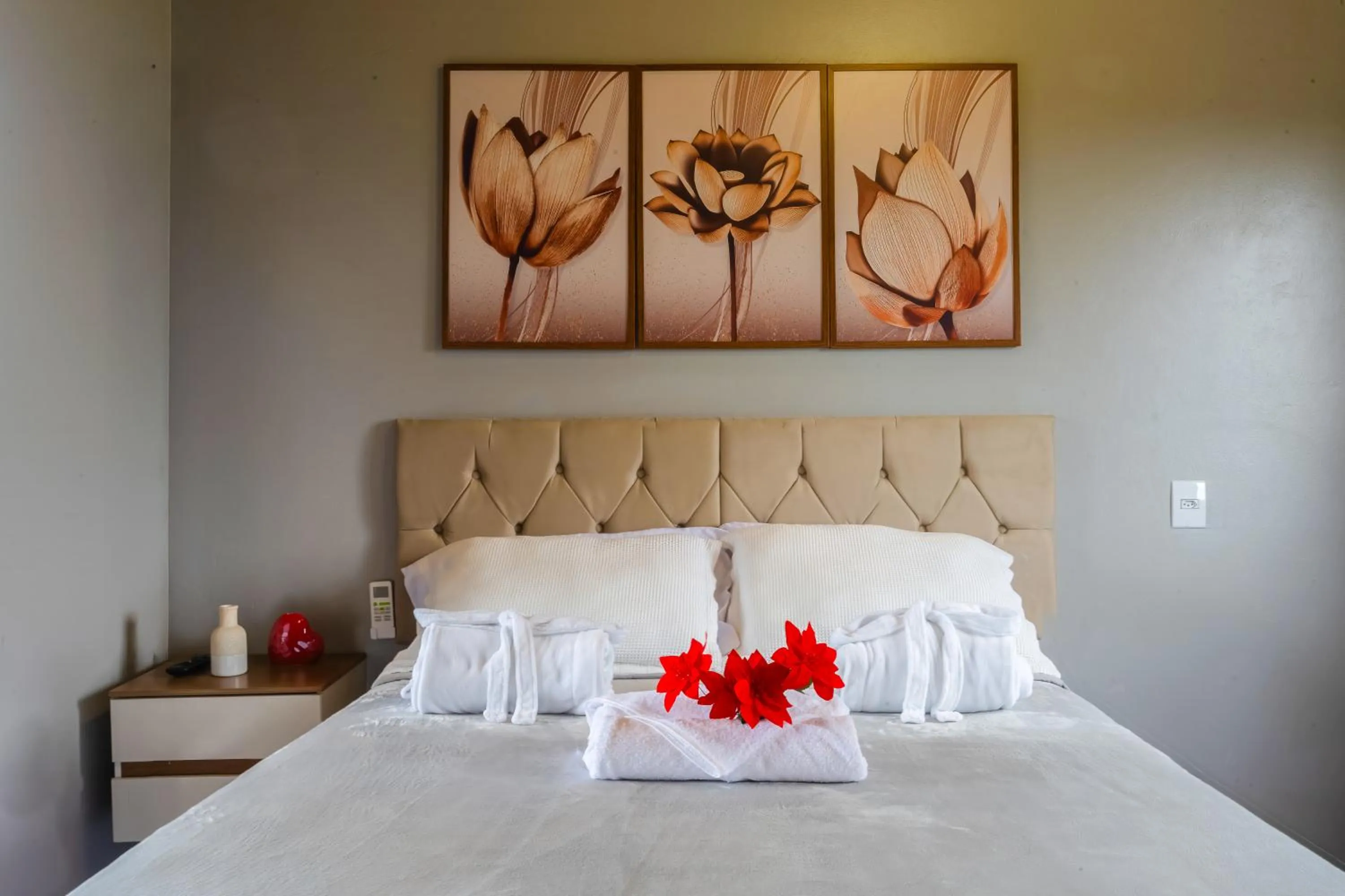 Bed in Pousada Natribus Rosa