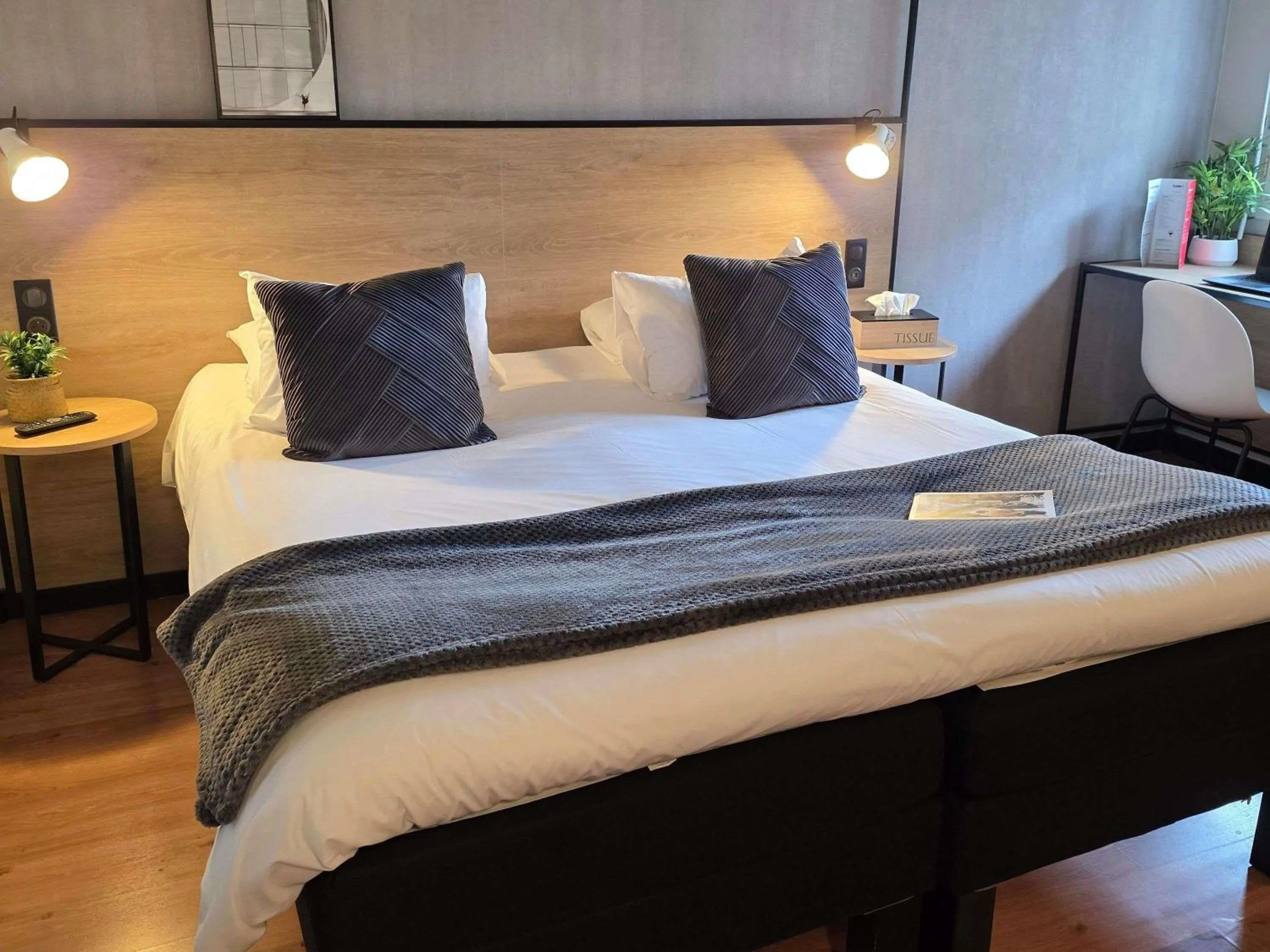 Bedroom, Bed in ibis Chateauroux