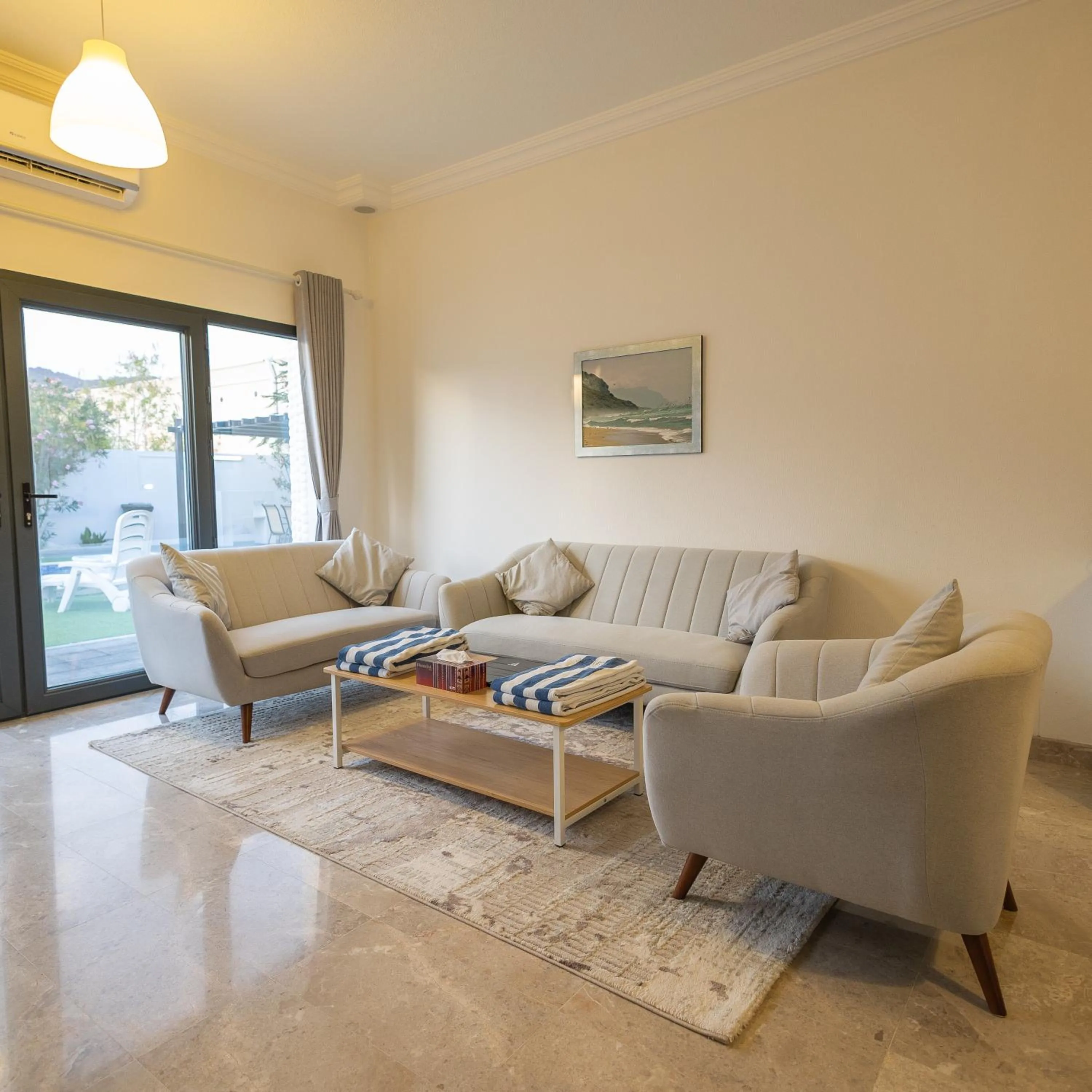 Living room in THE POOL VILLA - TANUF