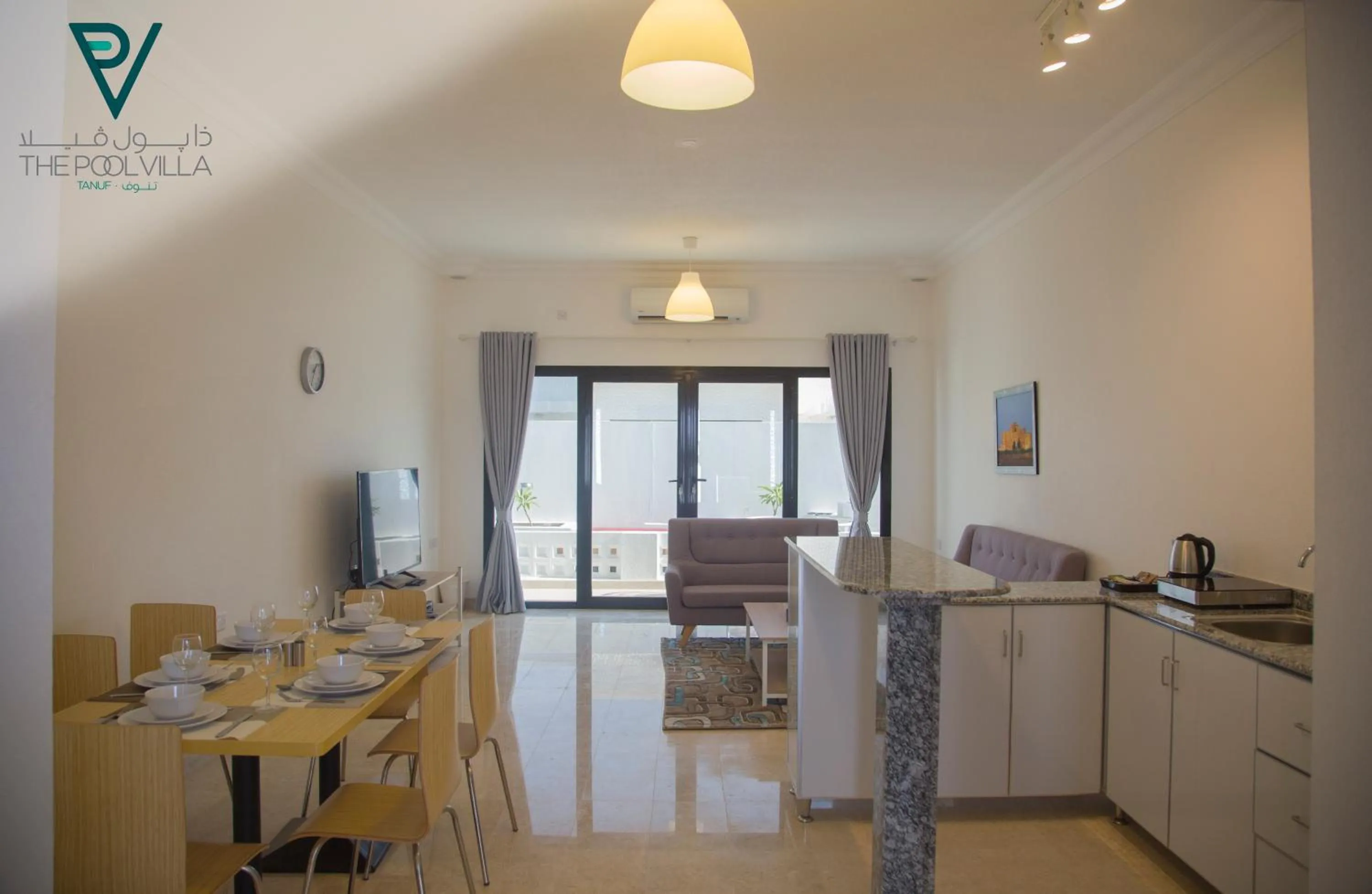 Kitchen or kitchenette in THE POOL VILLA - TANUF