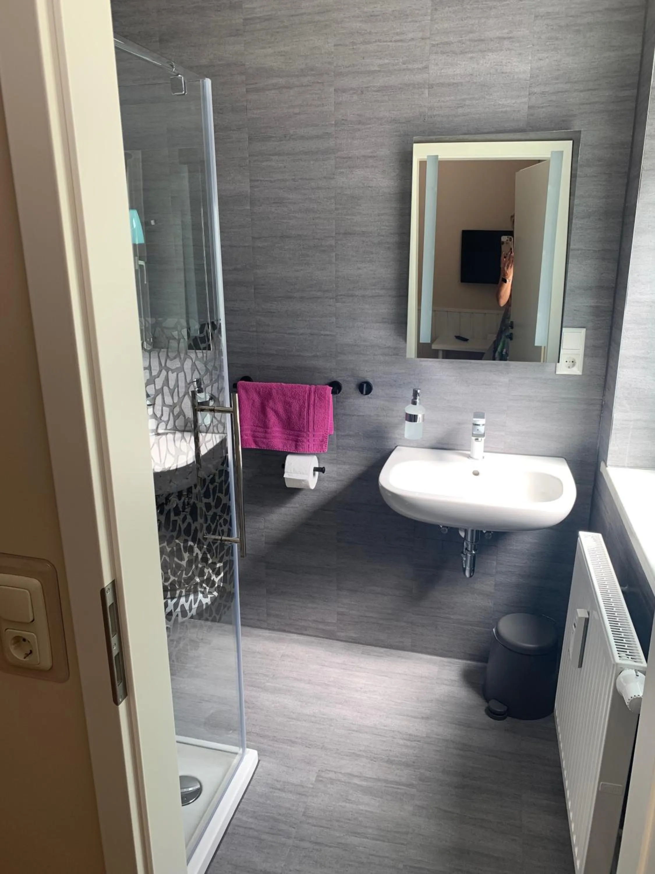 Bathroom in Pension Triebischtal