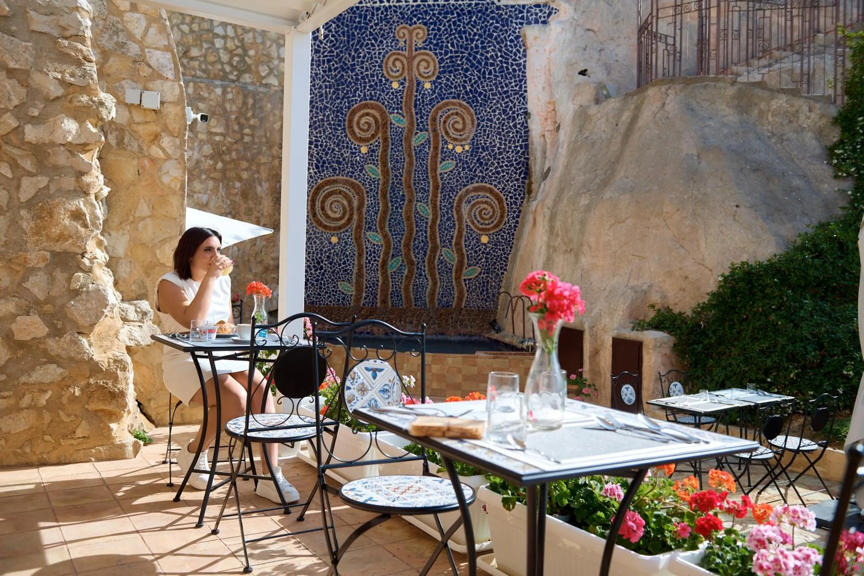 Patio in Villa Vittoria Hotel