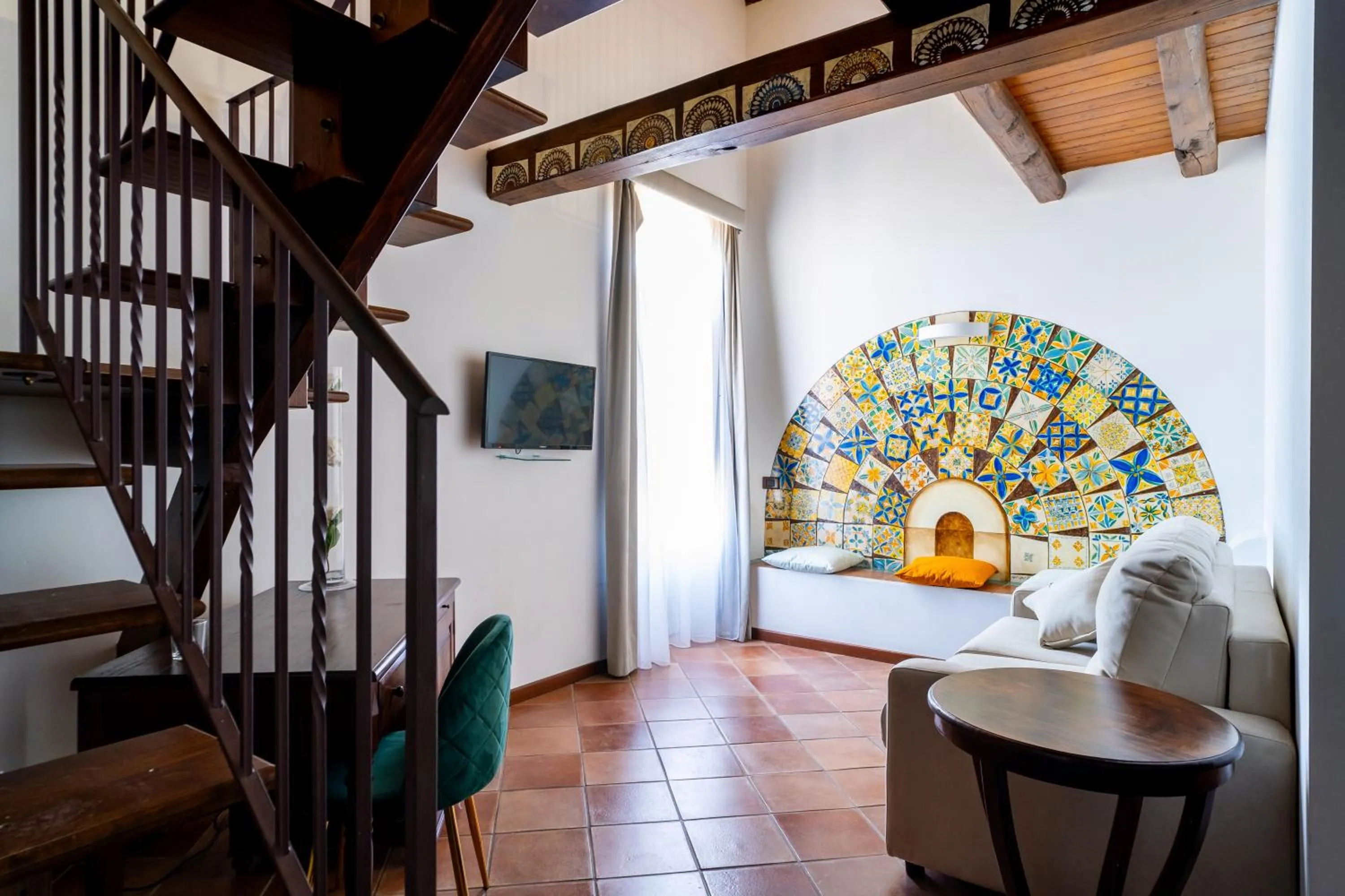 Living room in Villa Vittoria Hotel