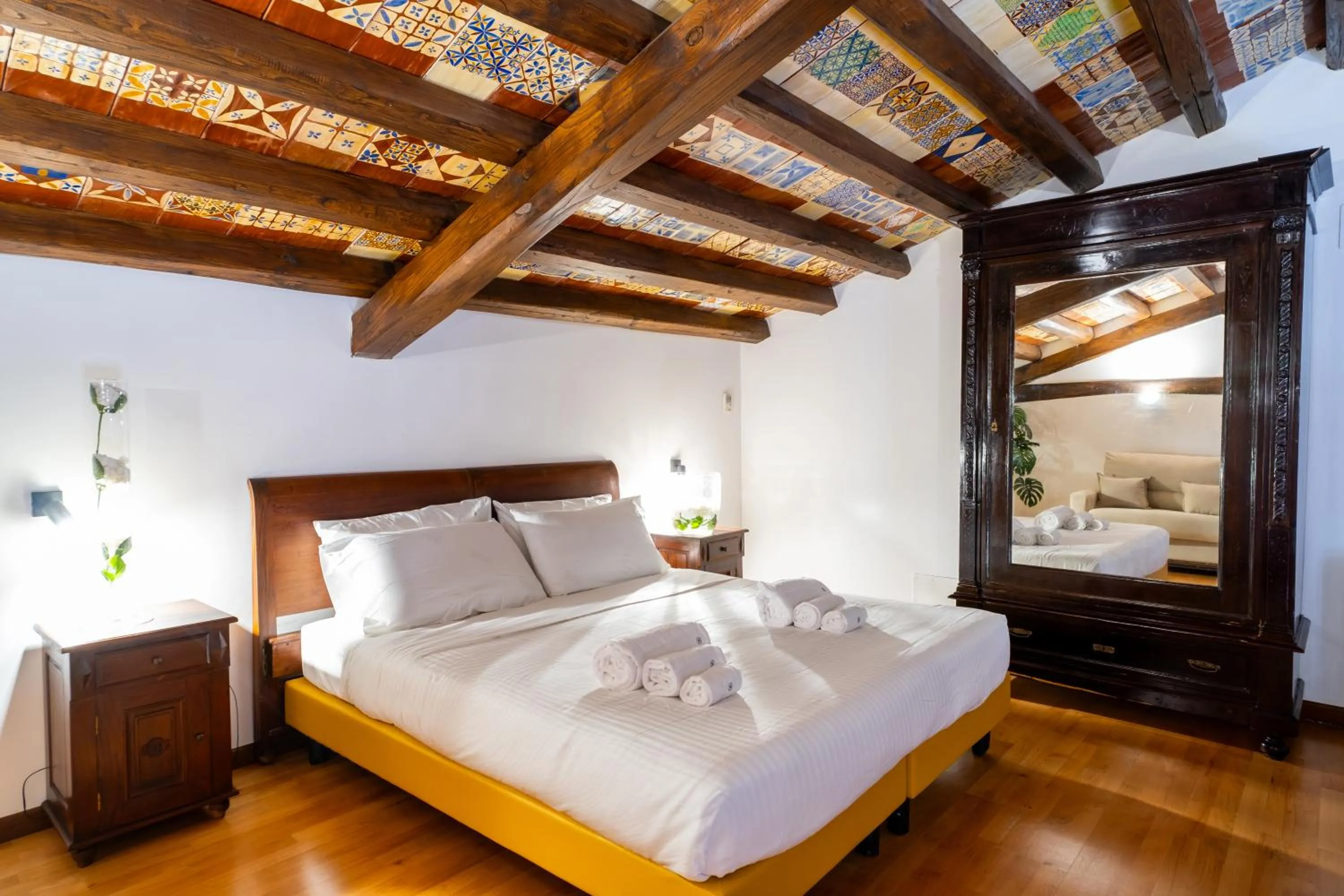 Bed in Villa Vittoria Hotel