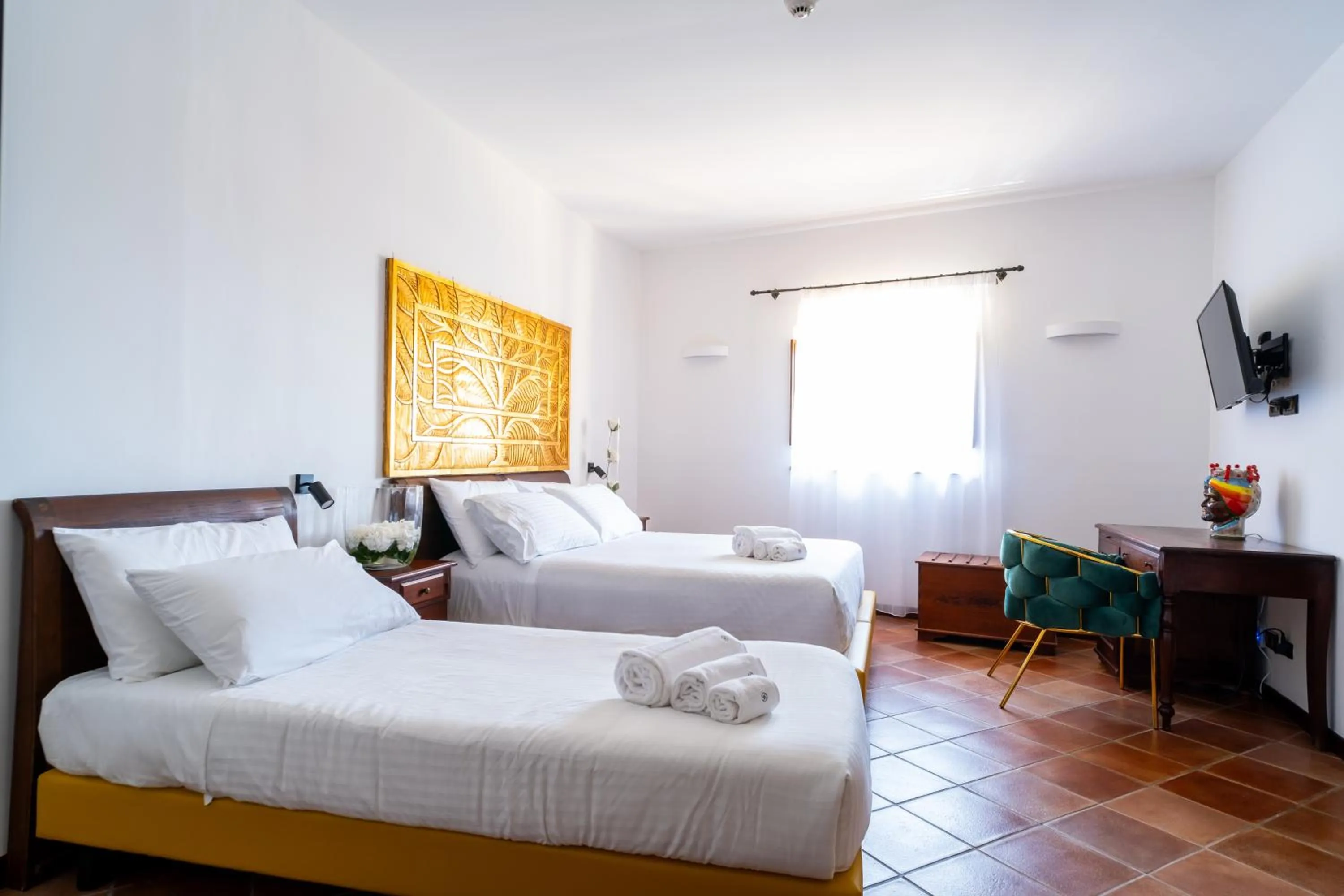 Bedroom, Bed in Villa Vittoria Hotel