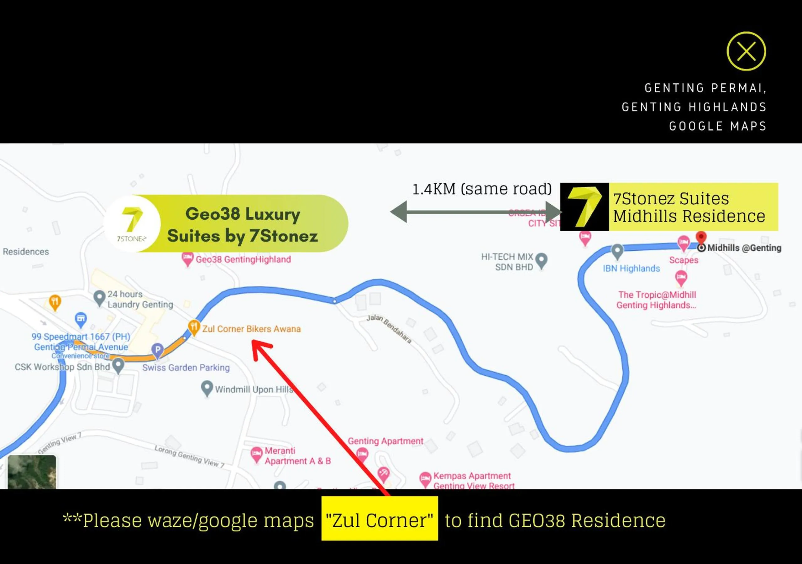 Bird's eye view in 7Stonez Residences Midhills Genting Highlands