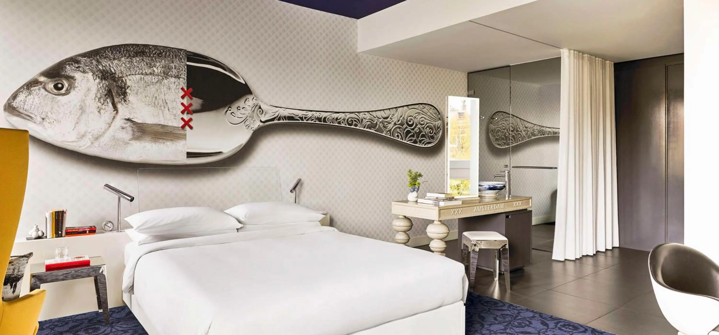 Bedroom, Bed in Andaz Amsterdam, Prinsengracht, By Hyatt