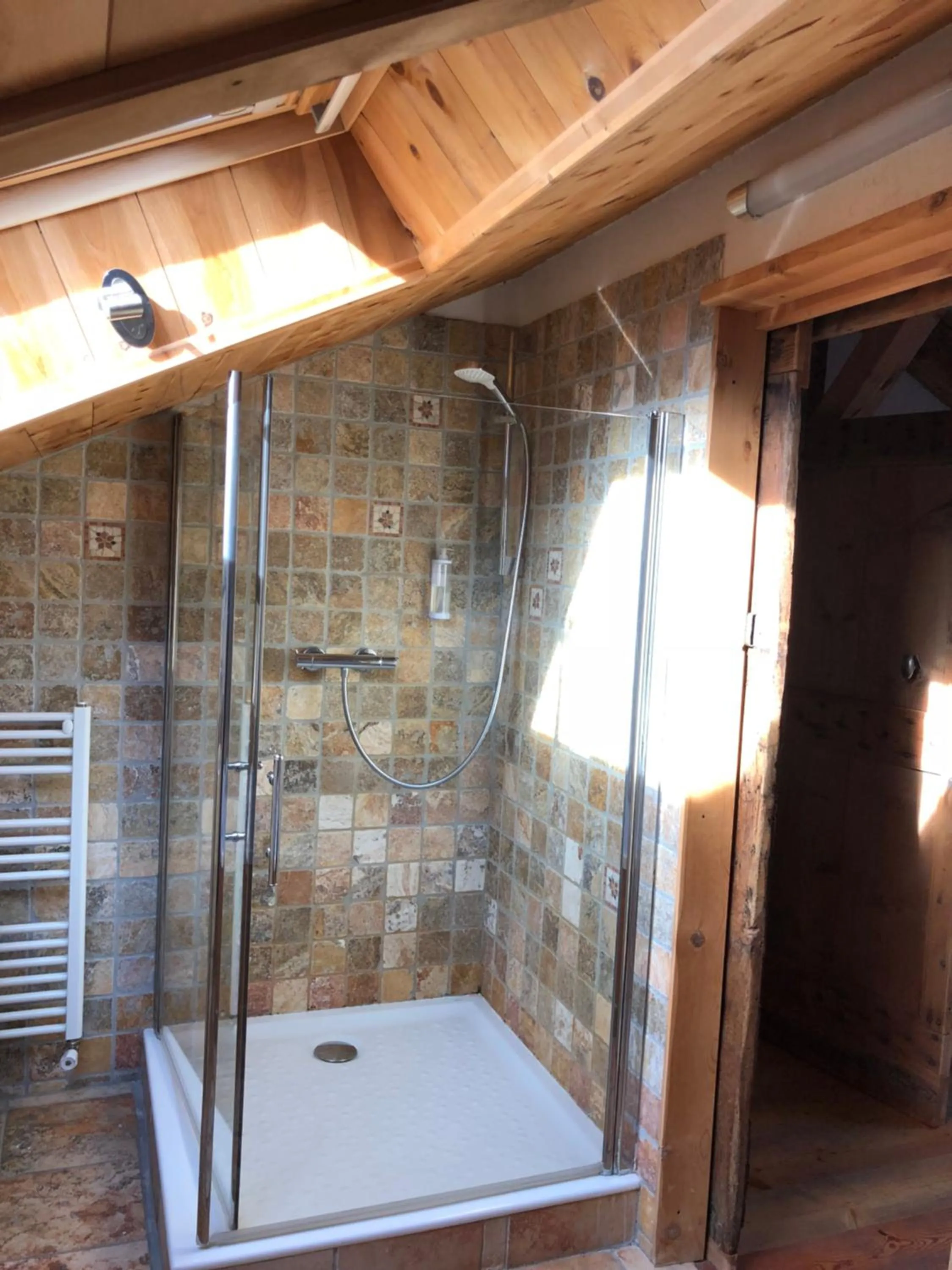 Shower in Hôtel Restaurant de la Chaussée