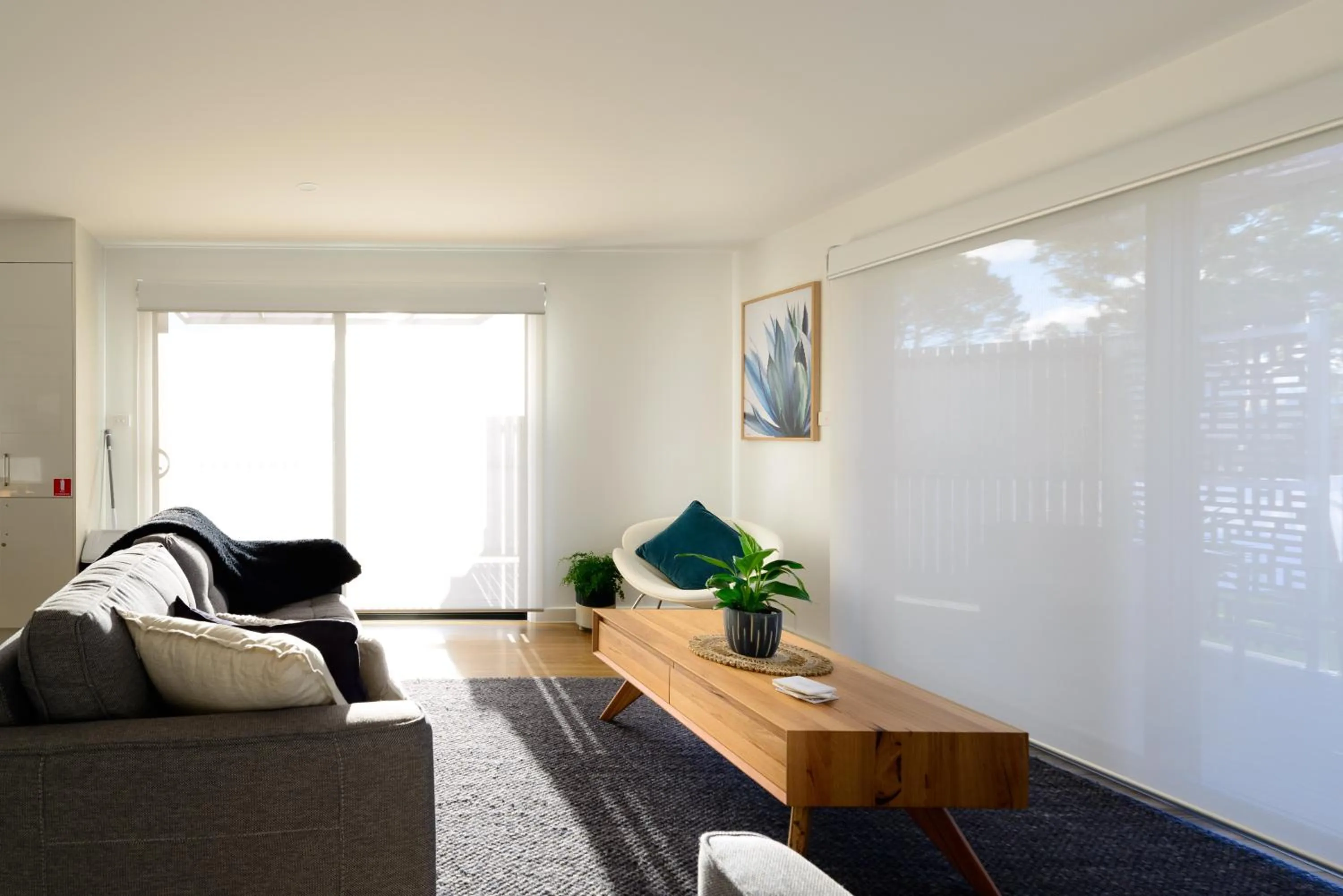 Living room in Georges Bay Apartments