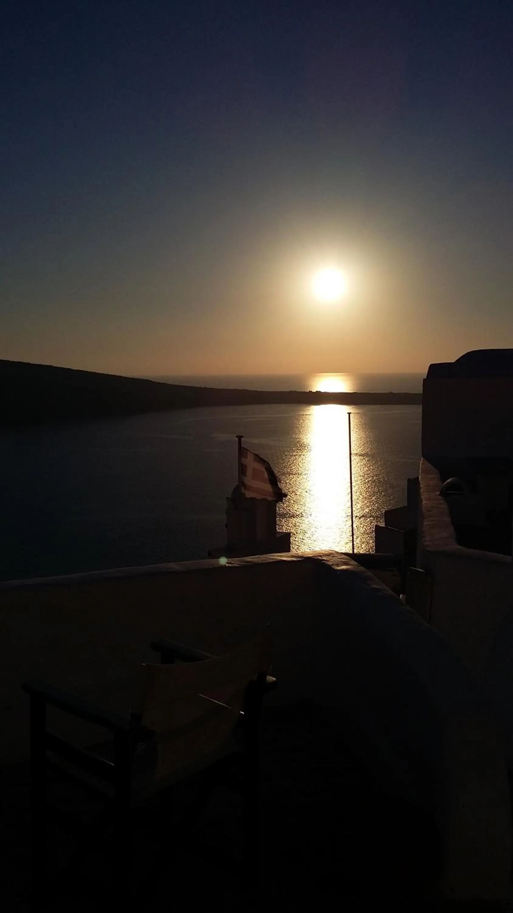 Sunset in Fotinos Houses