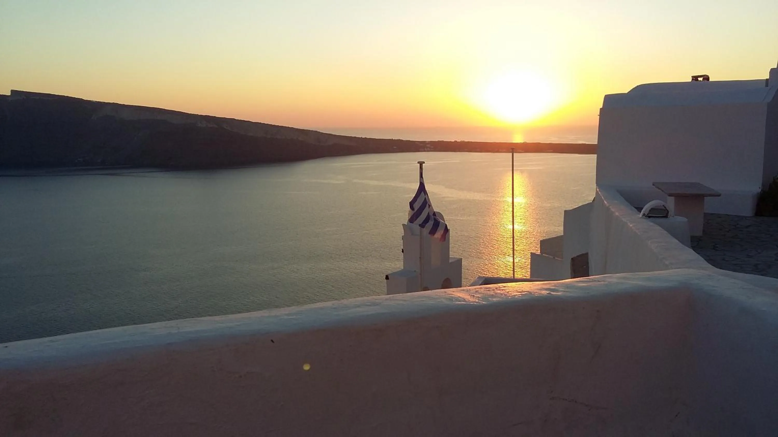 Sunset in Fotinos Houses